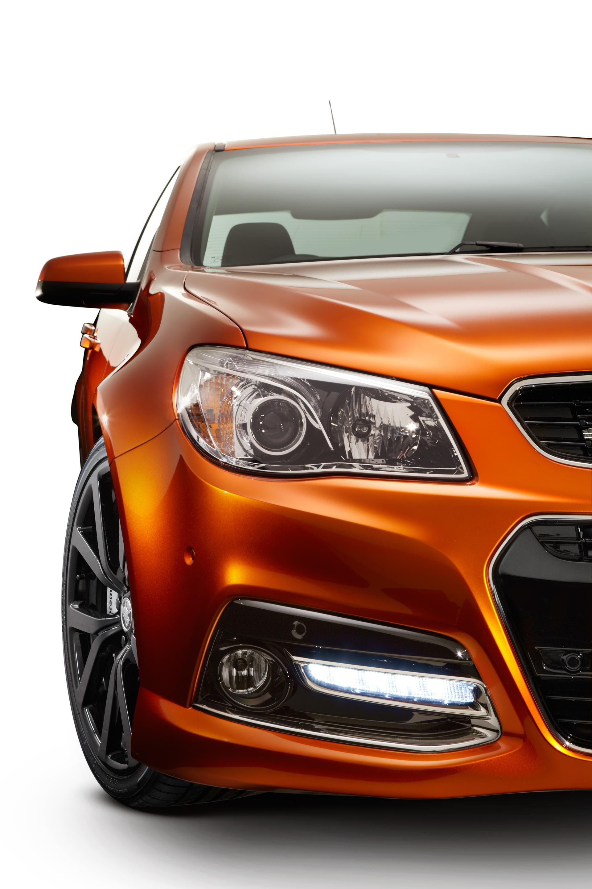 car, driving, ssv, concept, holden, sports car, shiny, yellow, headlight, motor vehicle, 2K, vf, silver colored, mode of transportation, modern, commodore, Phone HD Wallpaper