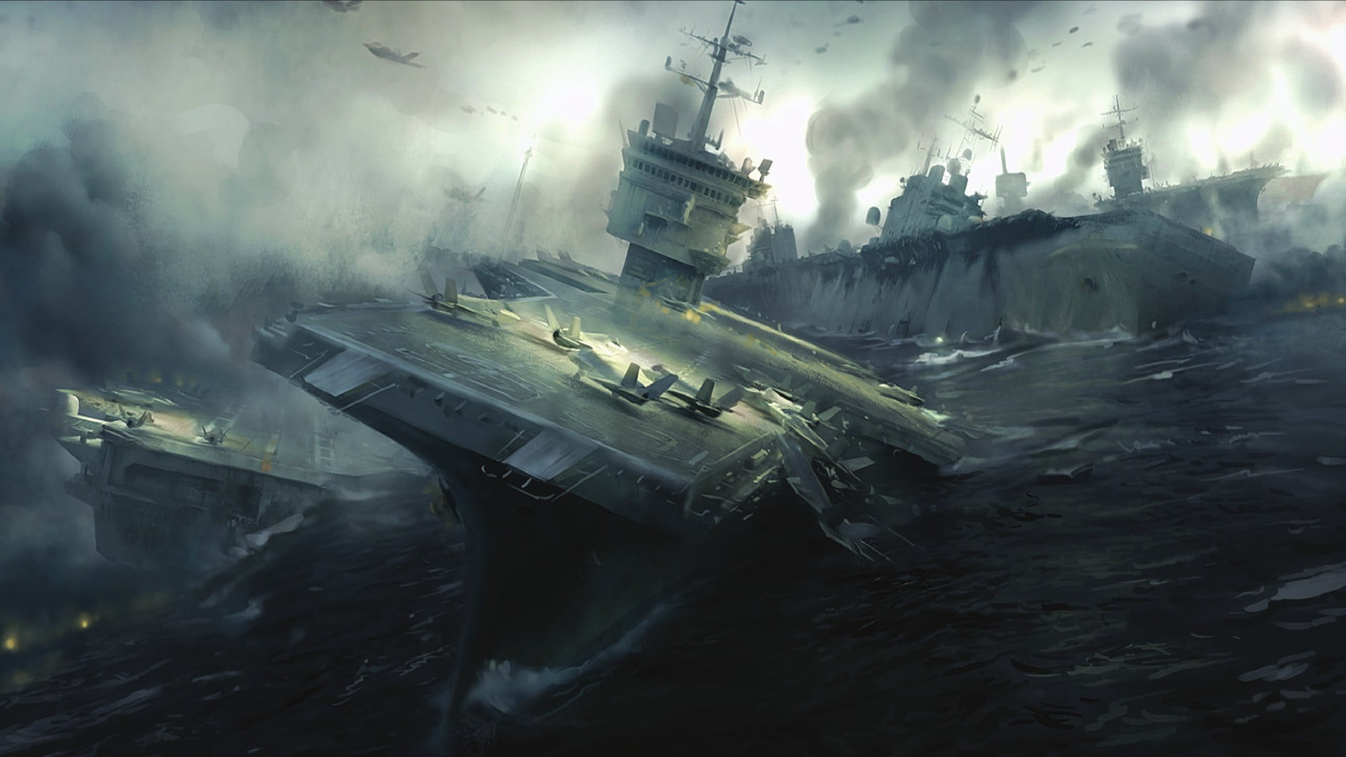 battleship, 1080P, boat, gray, HD Wallpaper