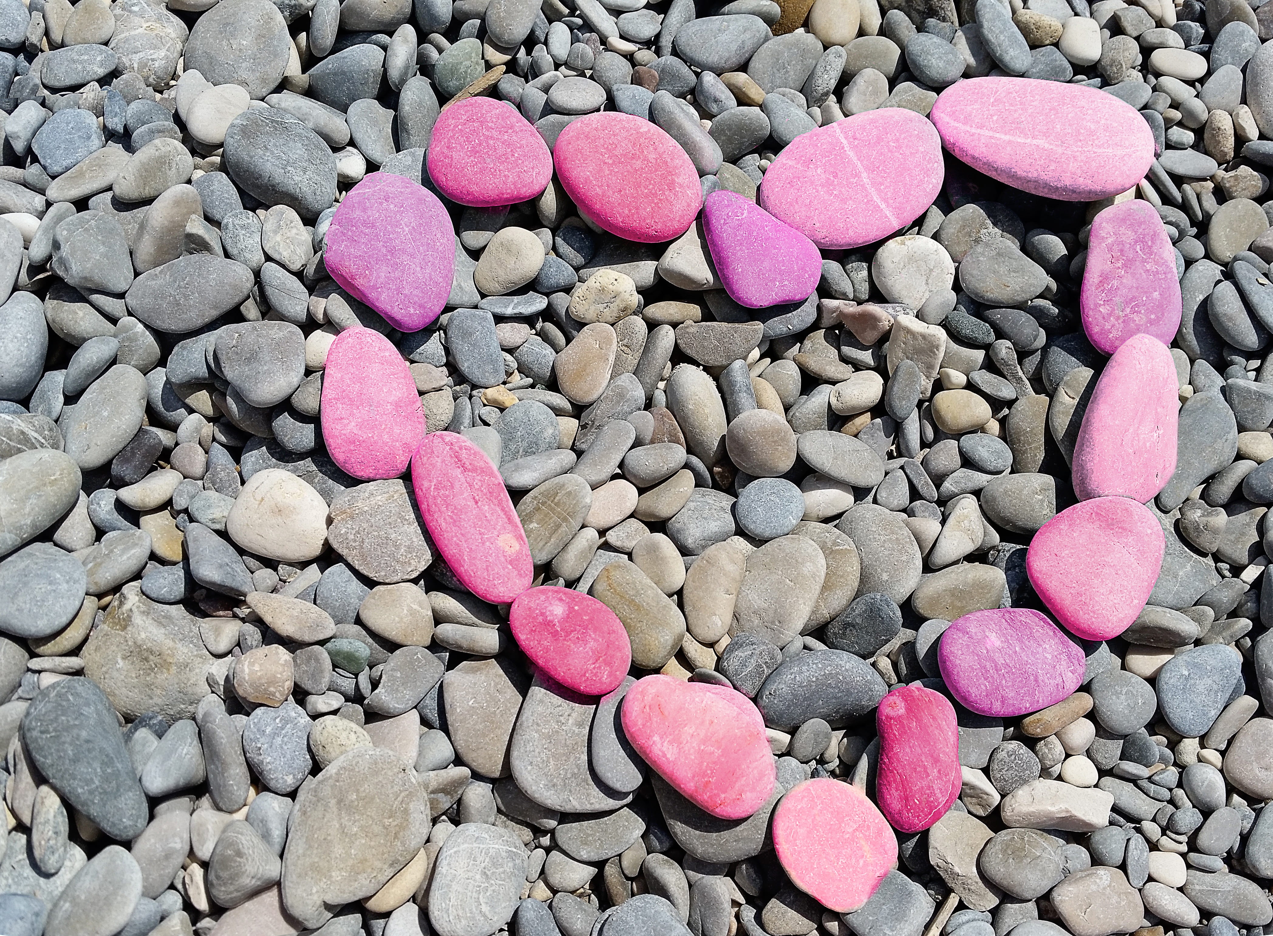 nature, pink color, love, stone, eternity, textured, full frame, multi colored, backgrounds, pink, large group of objects, summer, heart shape, decor, together, HD Wallpaper