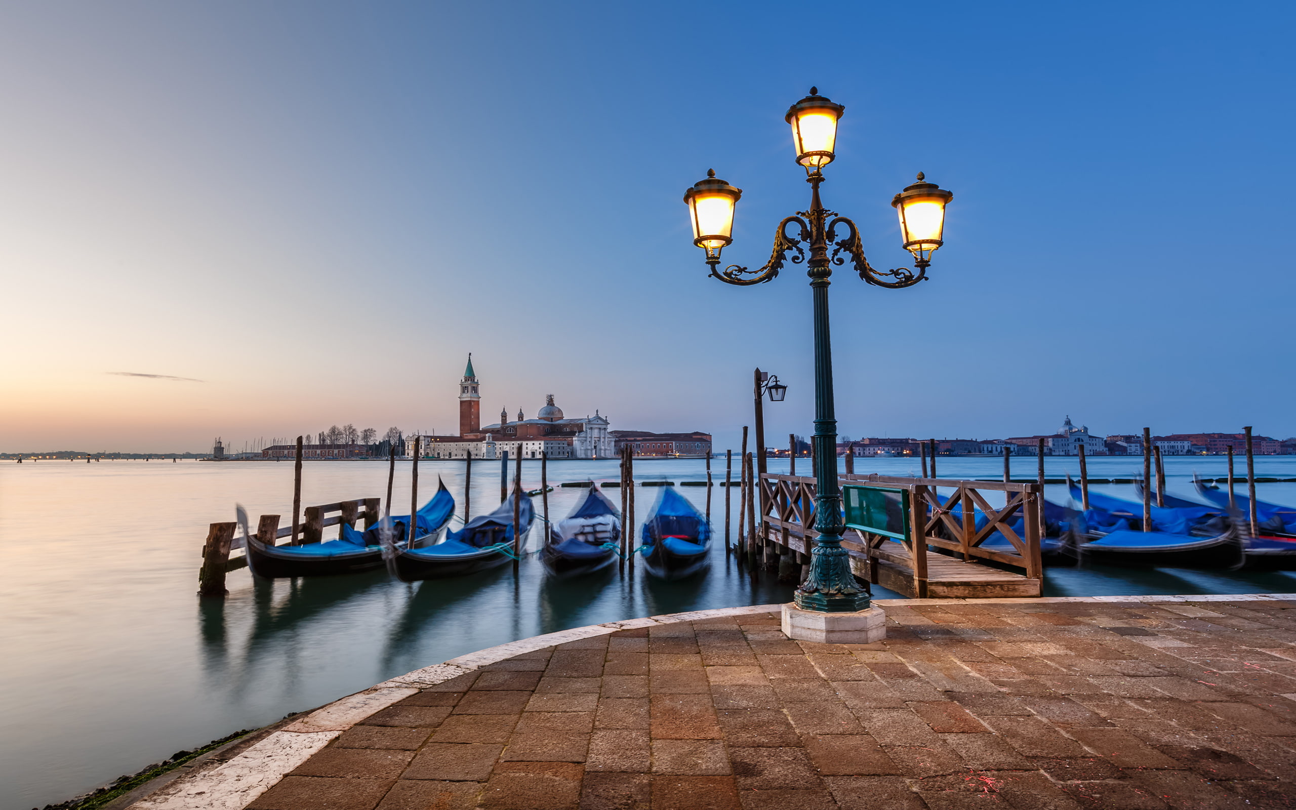 dawn, maggiore, giorgio, church, grand, 2K, embankment, san, canal, HD Wallpaper