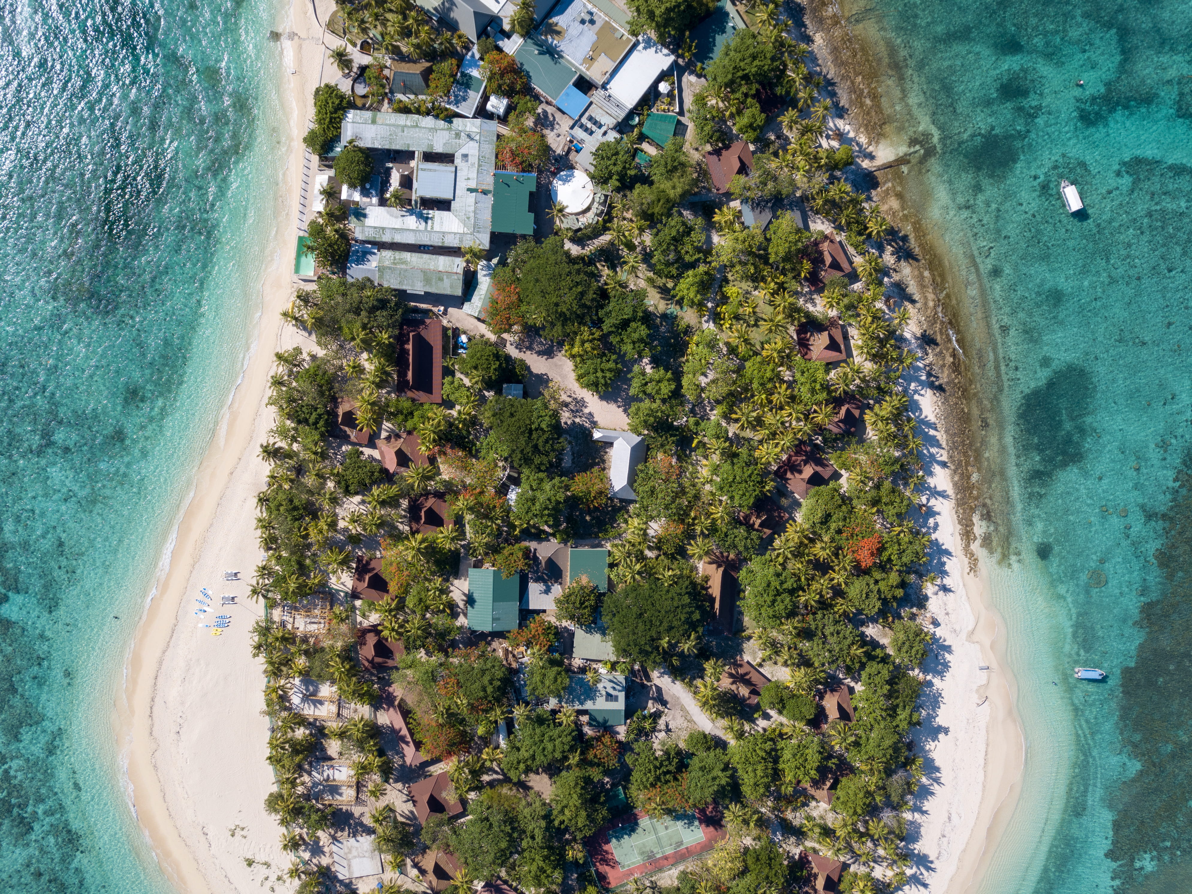 seascape, aerial shot, water, beach, summer, tree, tropical, sea, trees, resort, city, 4K, drone shot, birds eye view, outdoors, coastline, plant, day, HD Wallpaper