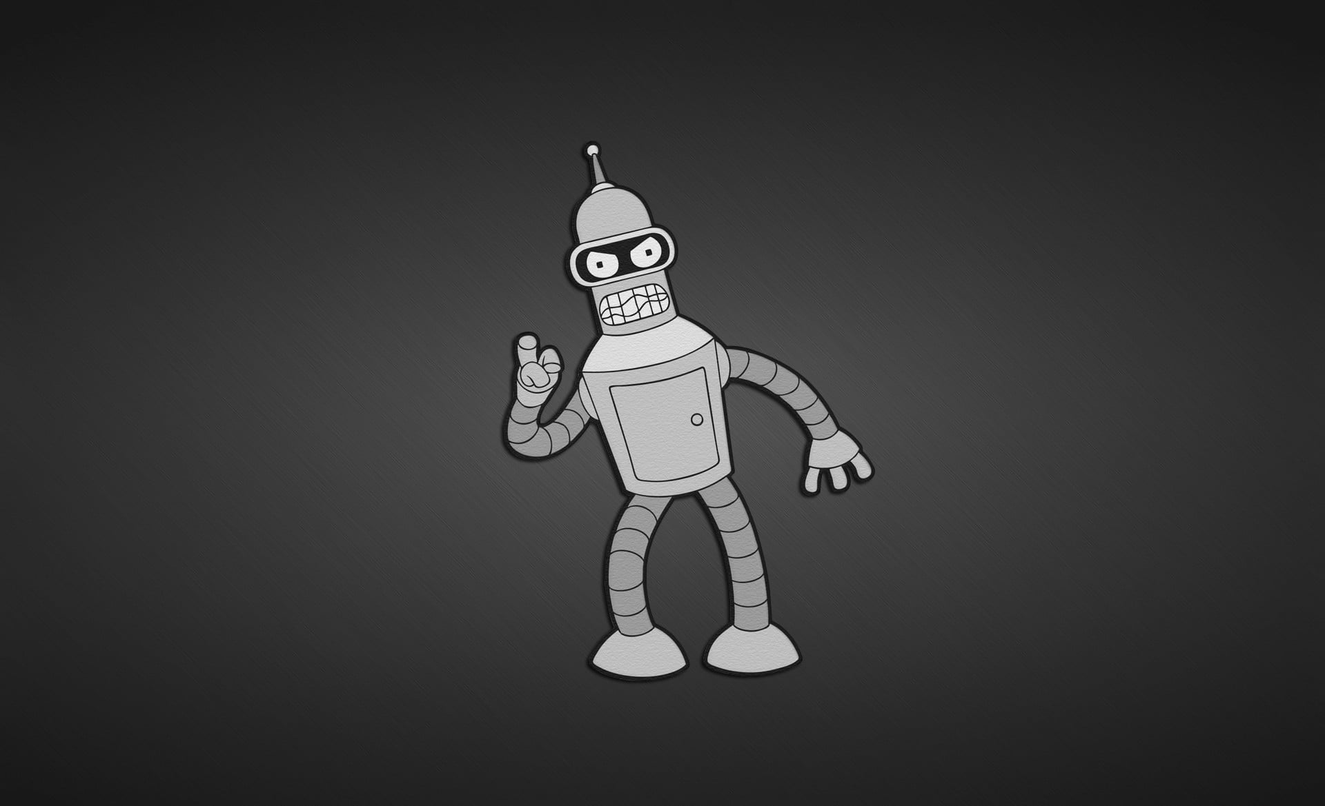 backgrounds, vector, full length, Futurama, studio shot, human representation, indoors, cartoon, representation, copy space, black background, single object, HD Wallpaper
