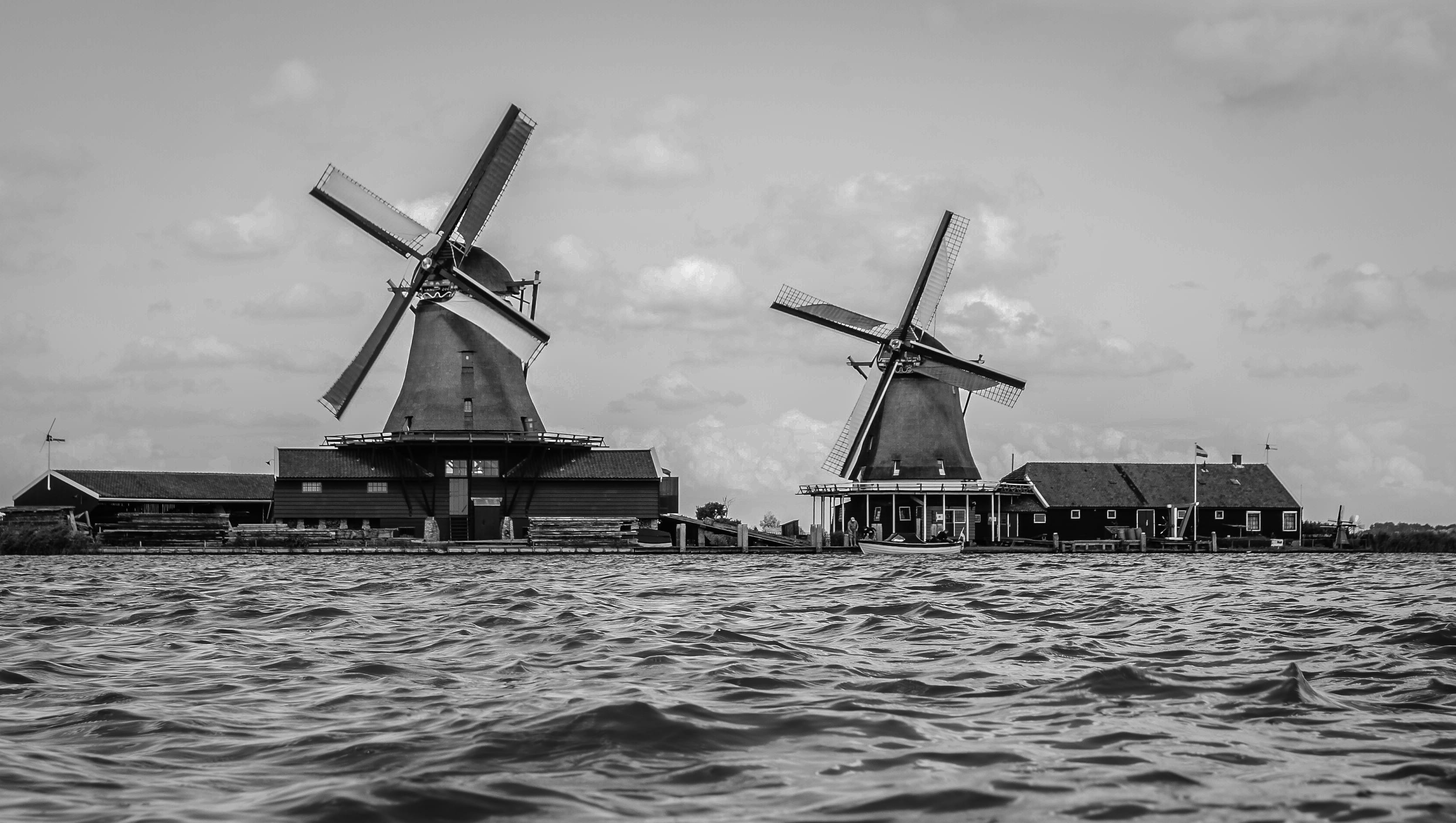 sea, wind energy, environmental conservation, architecture, alternative energy, invention, environment, wind power, water, nature, cloud - sky, electricity, HD Wallpaper