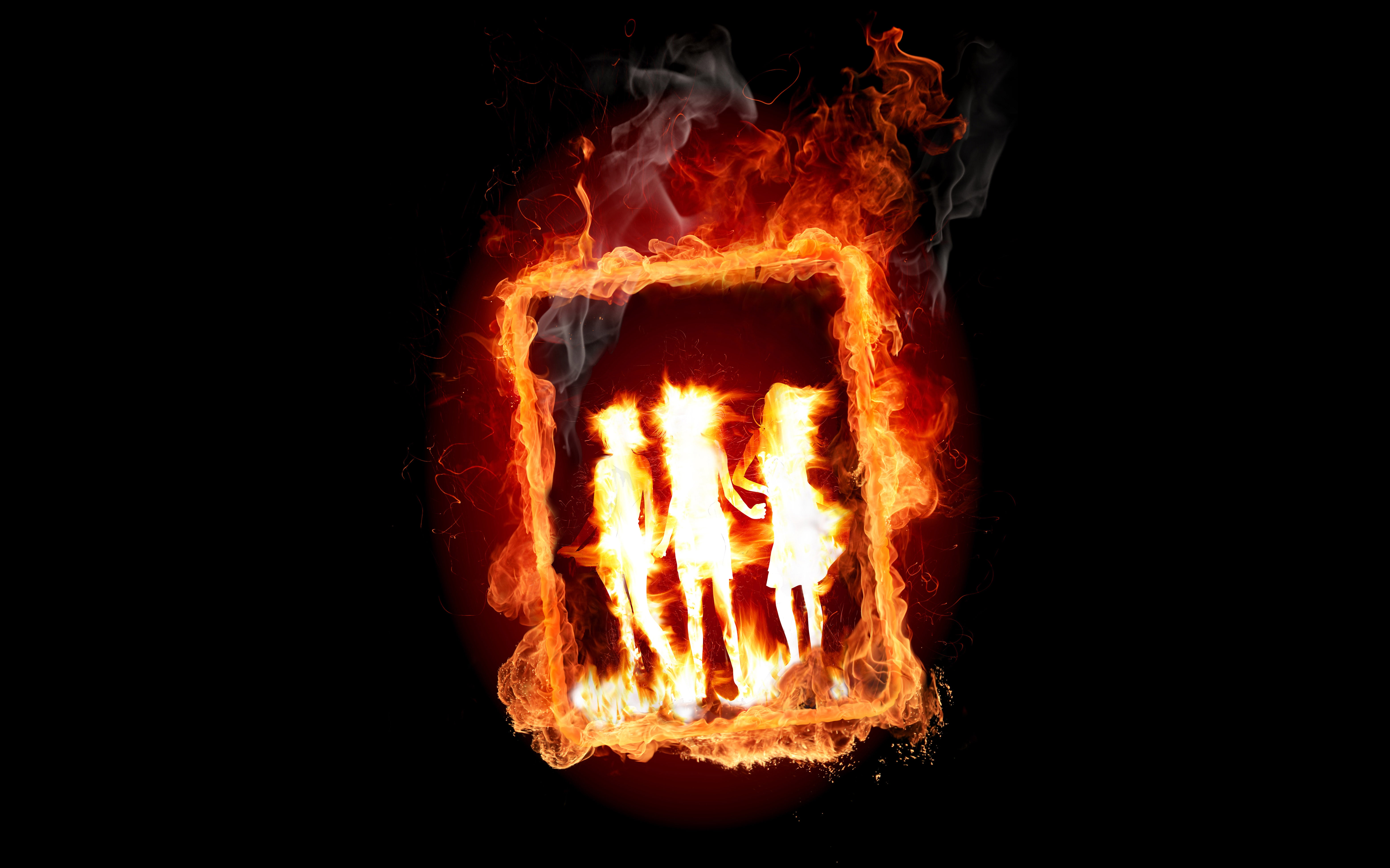 black Color, red, orange Color, dark, burnt, burning picture, fire - Natural Phenomenon, log, cut out, night, copy space, 5K, nature, studio shot, black background, HD Wallpaper