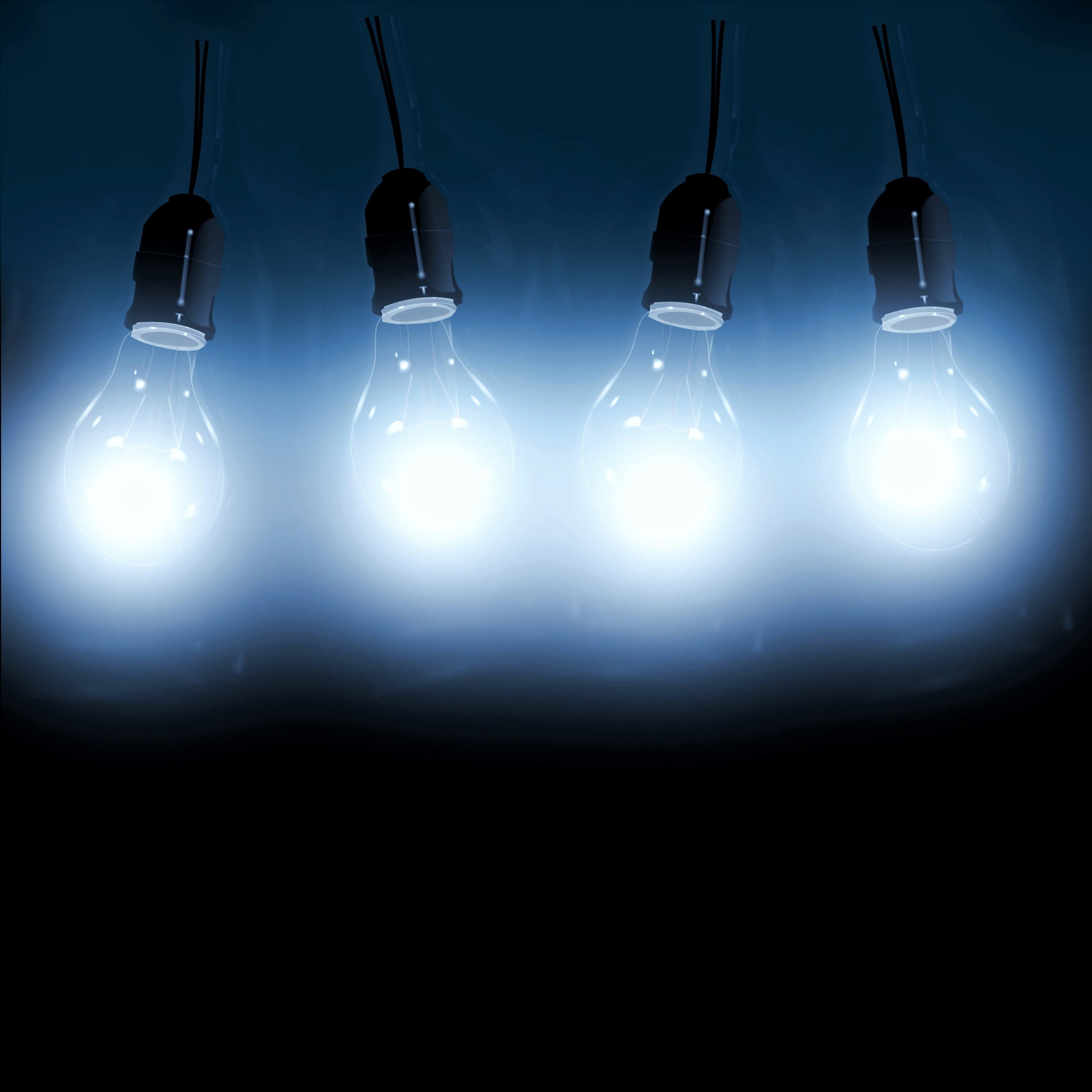 background, electricity, hanging, bright, current, technology, connection, light - Natural Phenomenon, energy, silhouette, light Bulb, four, no people, Phone HD Wallpaper