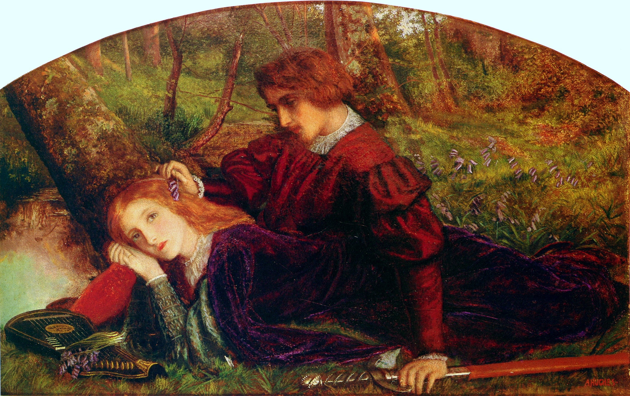 Knight Geraint and Enida, 1080P, 1860, Arthur Hughes, HD Wallpaper