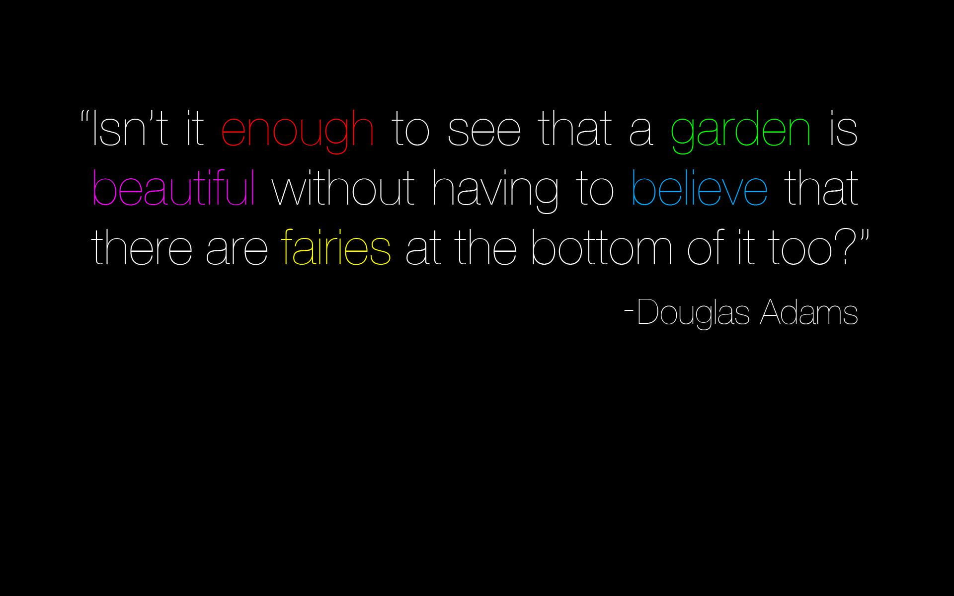 isn, douglas adams, 1920x1200, text, quote, enogh, see, t, douglas, 1080P, adams, quotes, HD Wallpaper