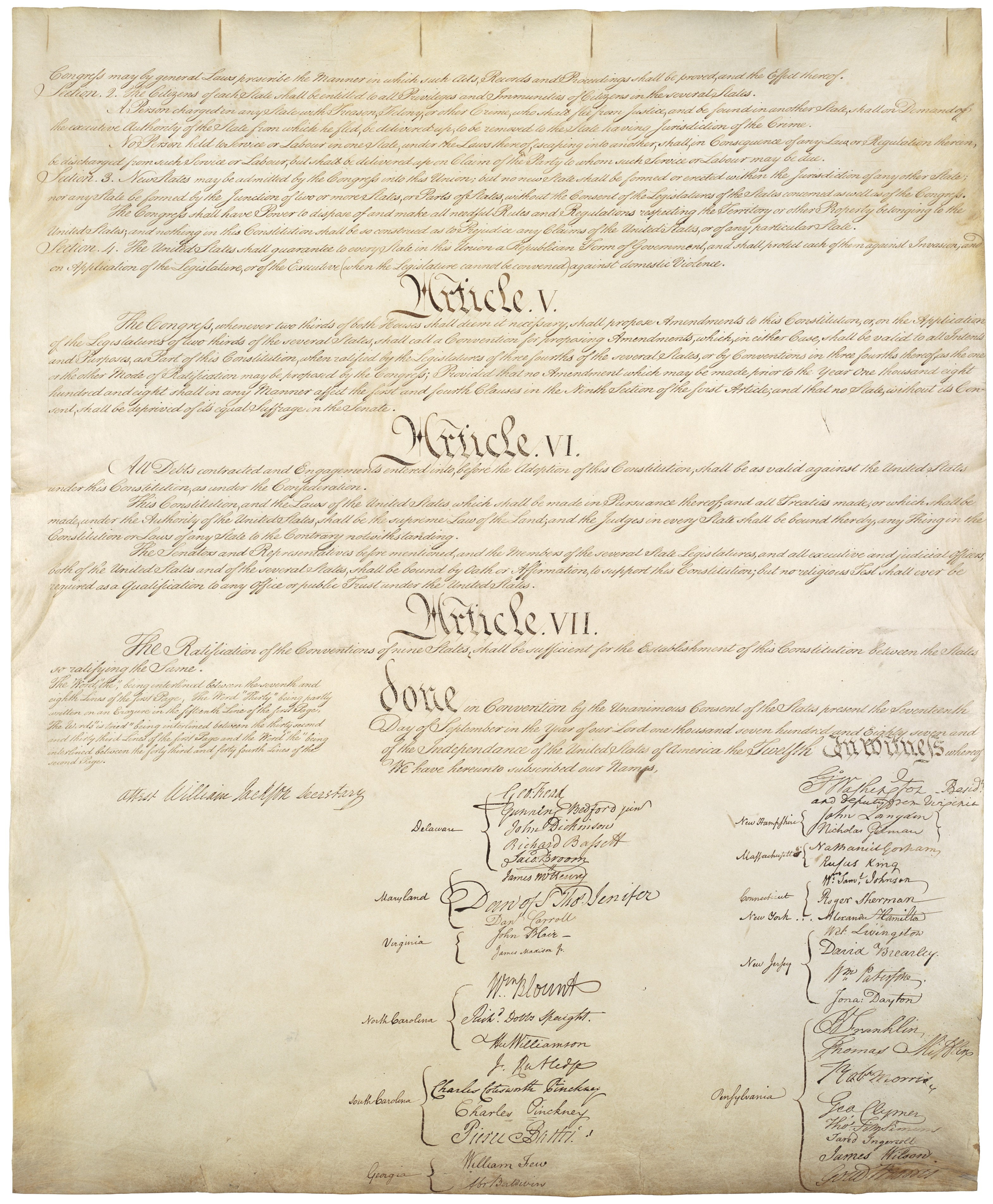 article v, close-up, damaged, article 5, september 17 1787, united states, correspondence, federal republic, printer, antique, history, retro styled, separation of powers, Phone HD Wallpaper