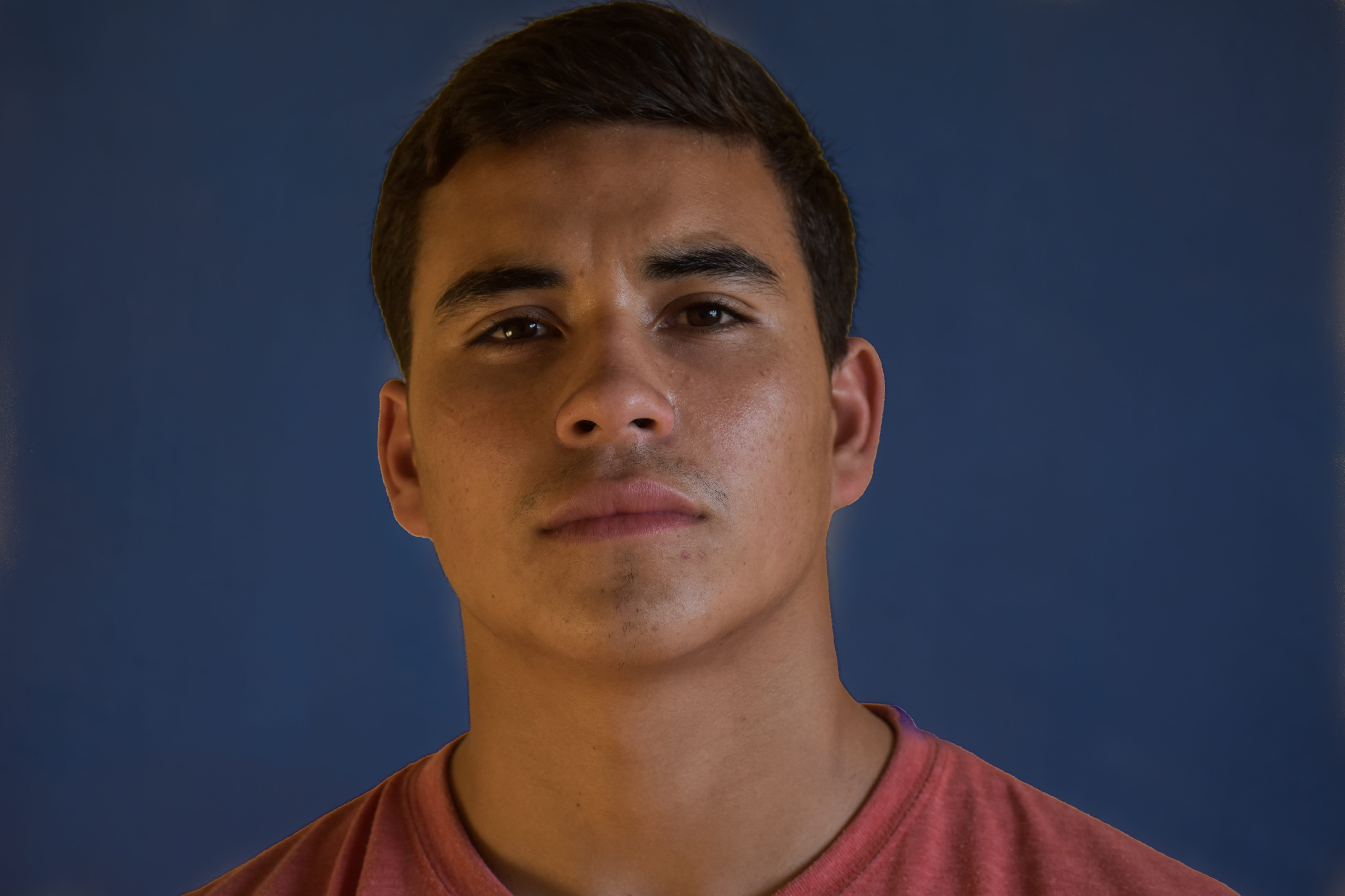 less, body, colored background, shirtless, indoors, asian, sport, horizontal, human face, human body part, 5K, man, body part, coach, young adult, looking at camera, HD Wallpaper
