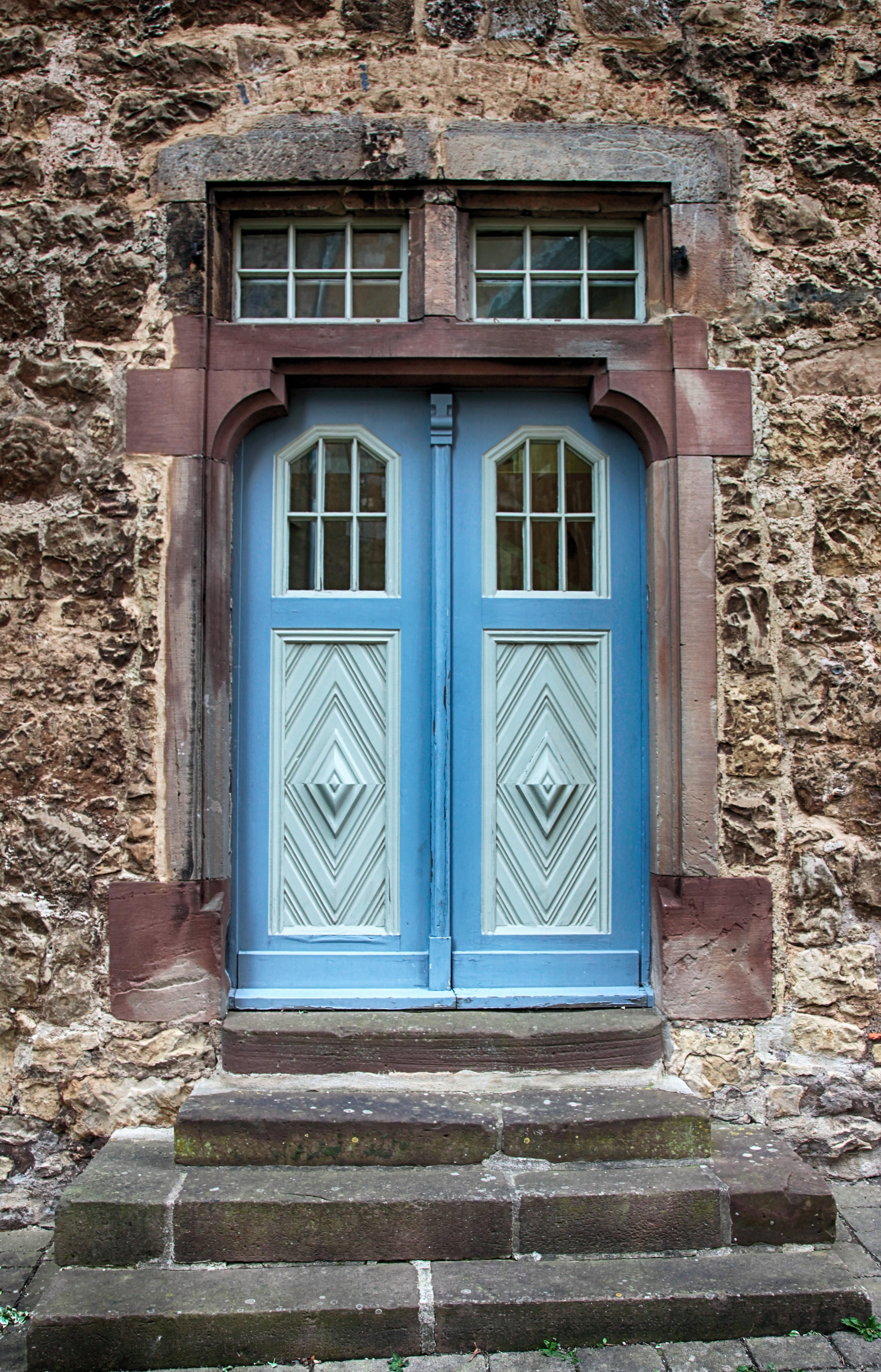 rustic, building, old, day, entrance, architecture, natural stone, brick, built structure, wall, stairs, safety, wood doors, arch, stone wall, staircase, Phone HD Wallpaper