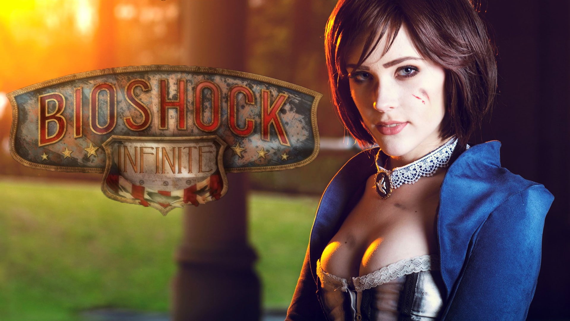 jewelry, bioshock bioshock infinite eve beauregard elizabeth bioshock, beauty, beautiful people, young adult, beautiful woman, focus on foreground, one person, HD Wallpaper