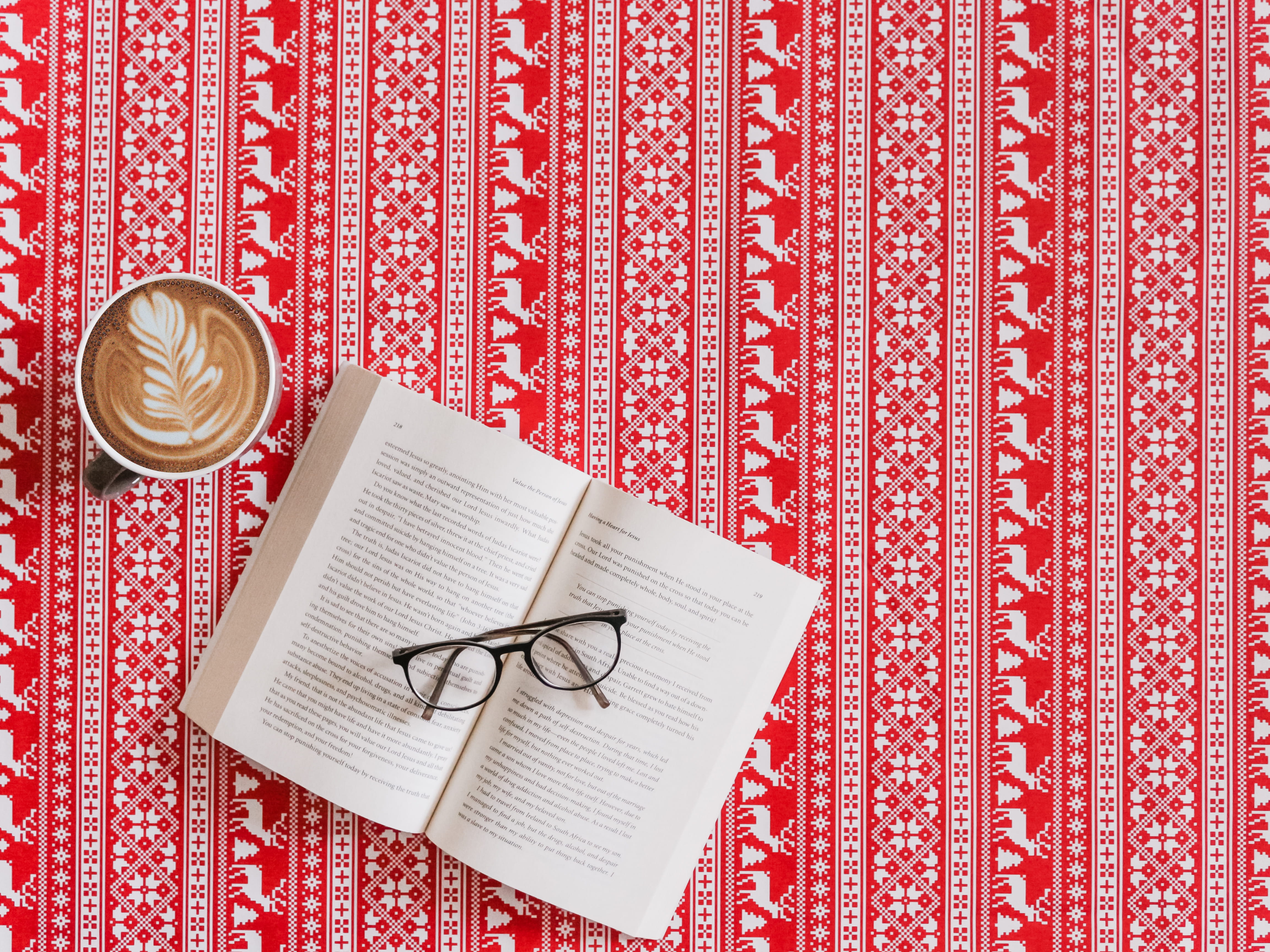 alphabet, women, publication, accessories, reading, white bedding, food and drink, rug, text, drink, no people, coffee, eyeglasses, still life, winter, HD Wallpaper