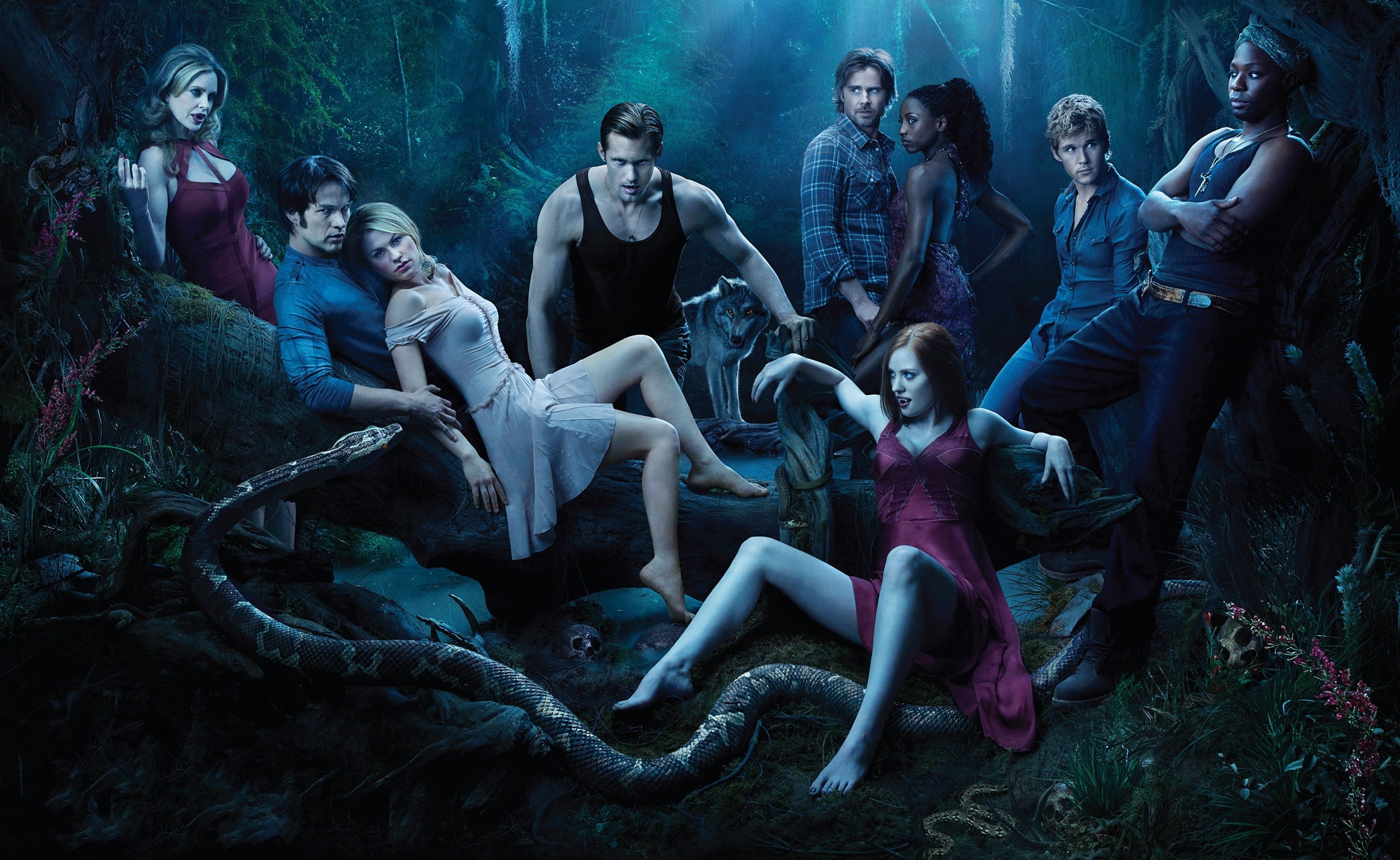 young men, Movies, casual clothing, people, full length, women, sitting, adult, medium group of people, Other Movies, togetherness, men, trueblood, HD Wallpaper
