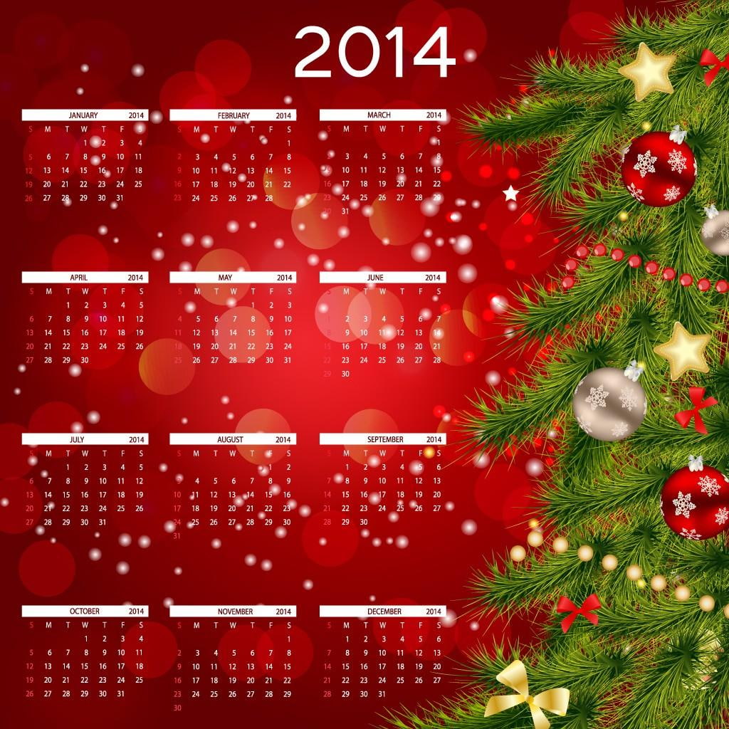 year, calendar, new year, new year 2014, 2014, 480P, christmas, happy, new, Phone HD Wallpaper