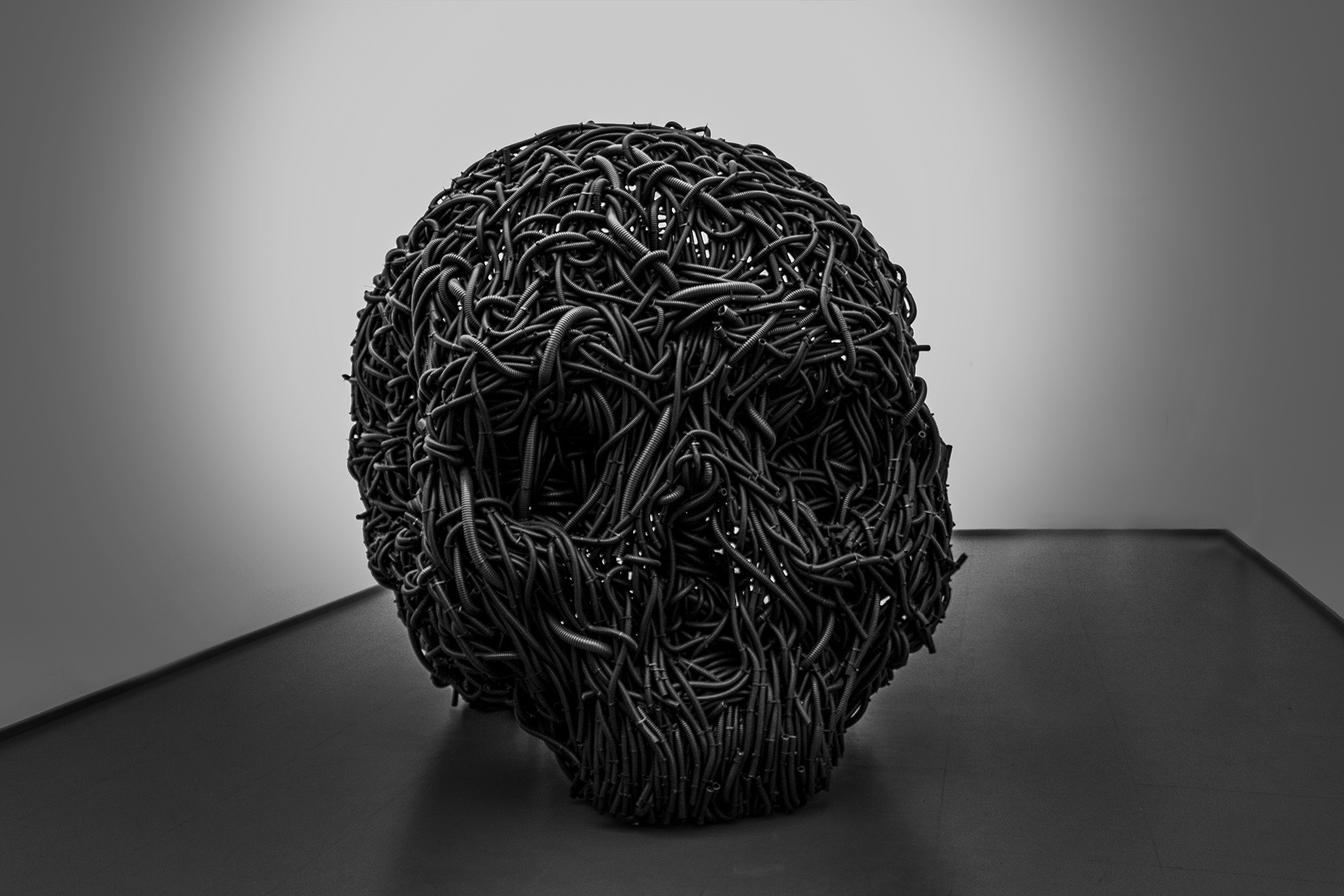 creativity, gray, human Brain, gray background, studio shot, social issues, shape, design, still life, close-up, tubes, metal, sphere, indoors, art and craft, HD Wallpaper