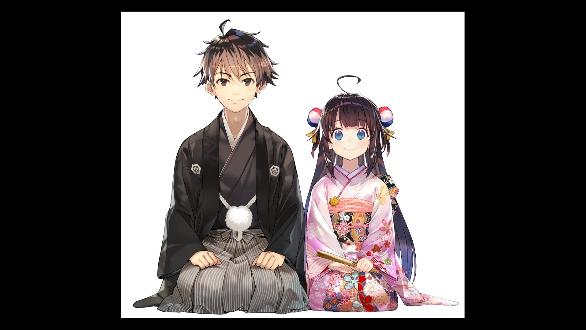 Boy, Anime, Kimono, The Ryuos Work is Never Done!, Girl, 1080P, HD Wallpaper