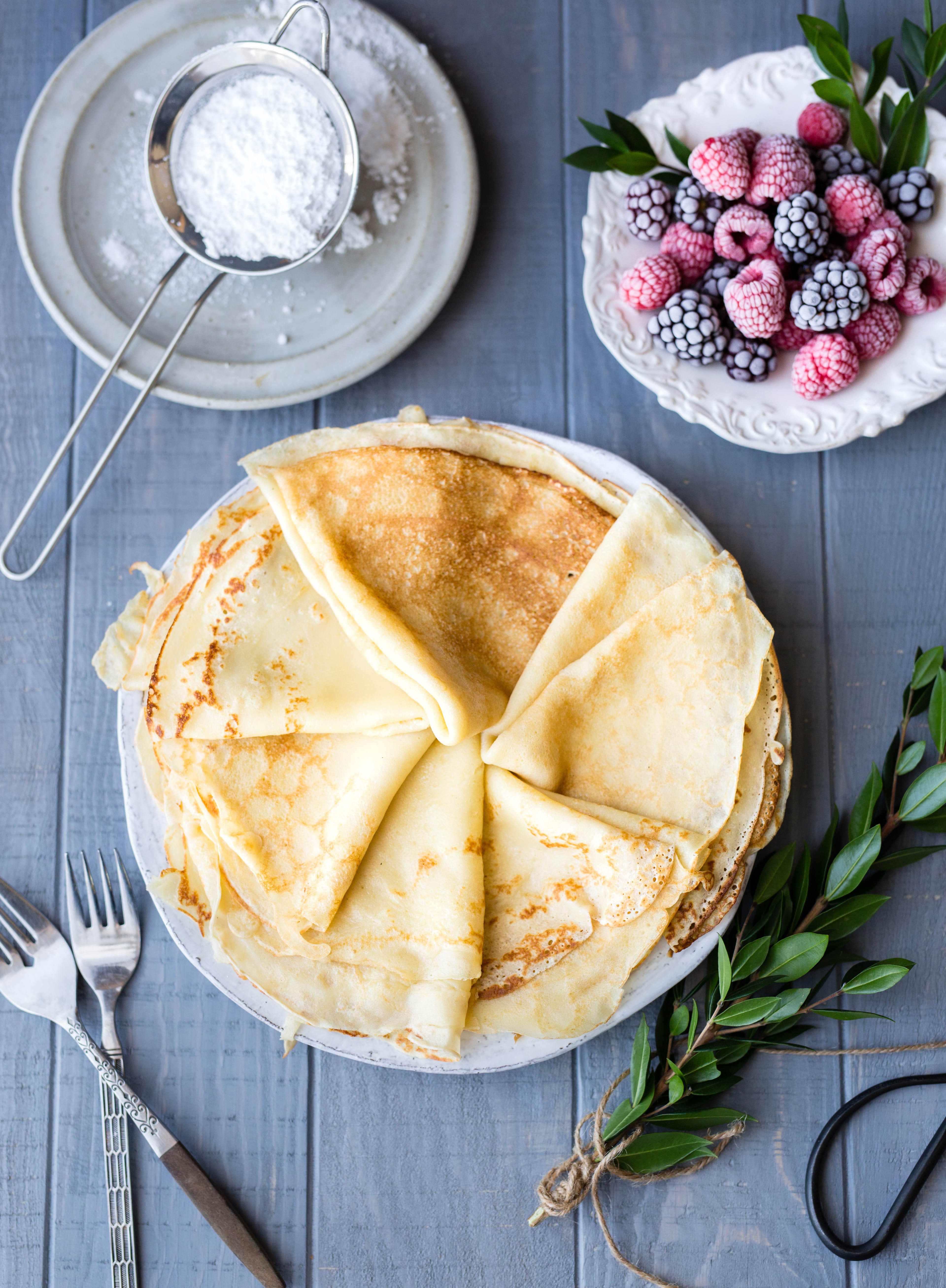 beside, two, white, eating utensil, raspberry, forks, table knife, ready-to-eat, freshness, high angle view, crepe, indoors, beautiful food, stainless, Phone HD Wallpaper