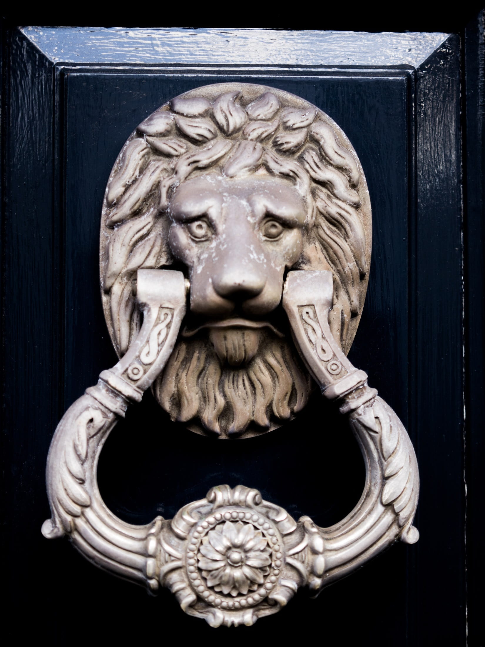 human representation, design, architecture, knocke, knock, door, traditional, animal, lion - feline, antique, handle, craft, decoration, wood, symbol, black, Phone HD Wallpaper