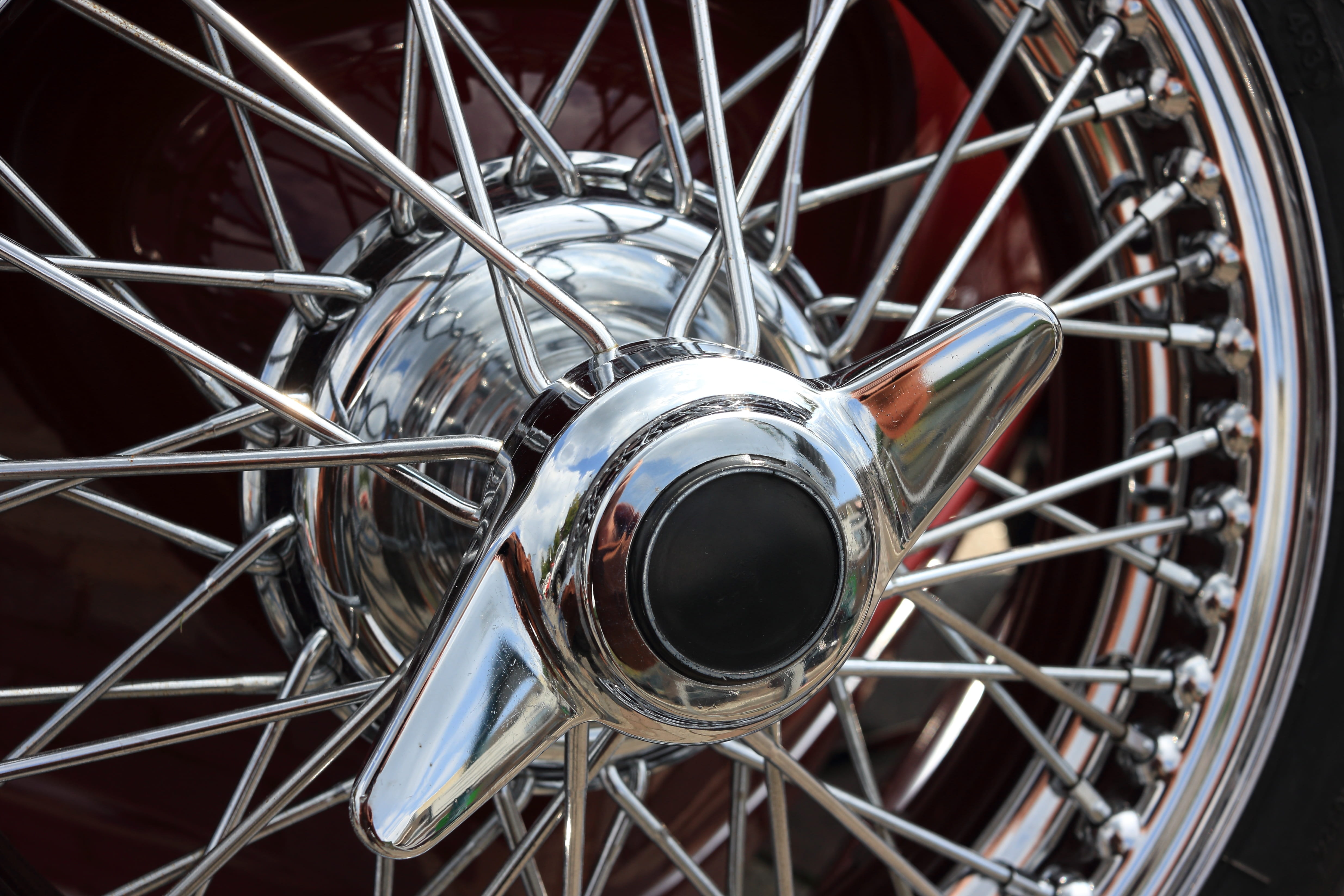 nut, vehicle, steel, backgrounds, shiny, locknut, mode of transportation, spoke, alloy, close-up, vintage, automotive, land vehicle, focus on foreground, HD Wallpaper