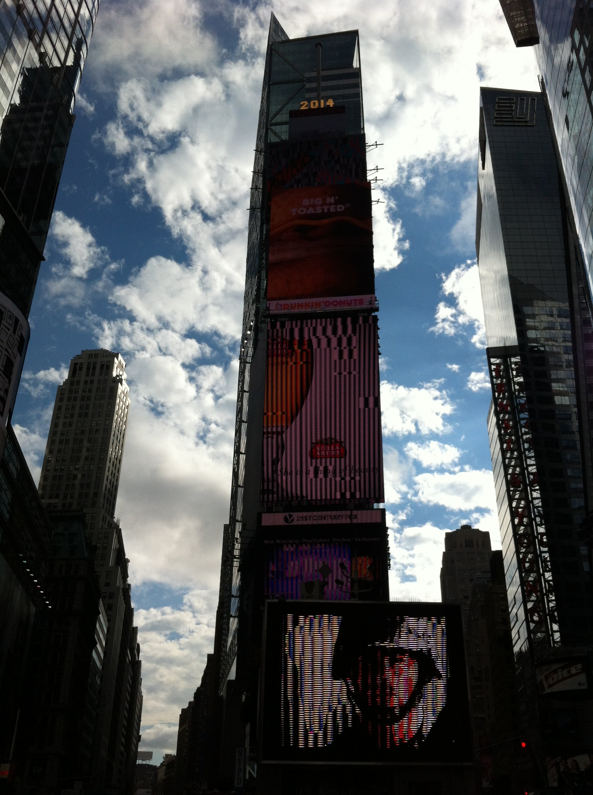 tourism, skyscaper, times square, office building exterior, nyc, location, ny, building, cloud - sky, usa, nature, time square, tower, new york, new york city, Phone HD Wallpaper