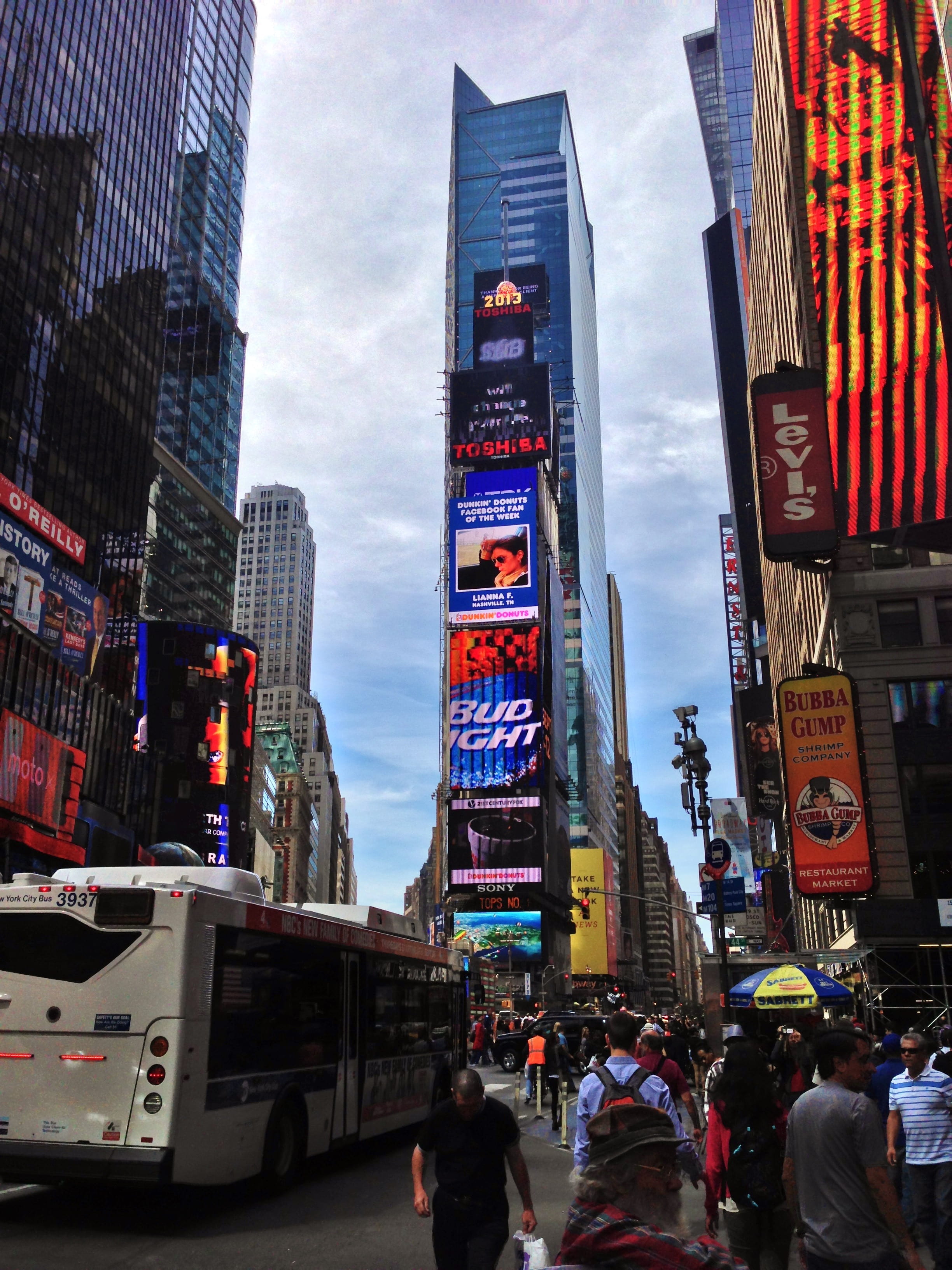 city, buildings, outdoors, financial district, city life, skyline, ny city, tall - high, transportation, scenery, times square, lifestyles, built structure, Phone HD Wallpaper