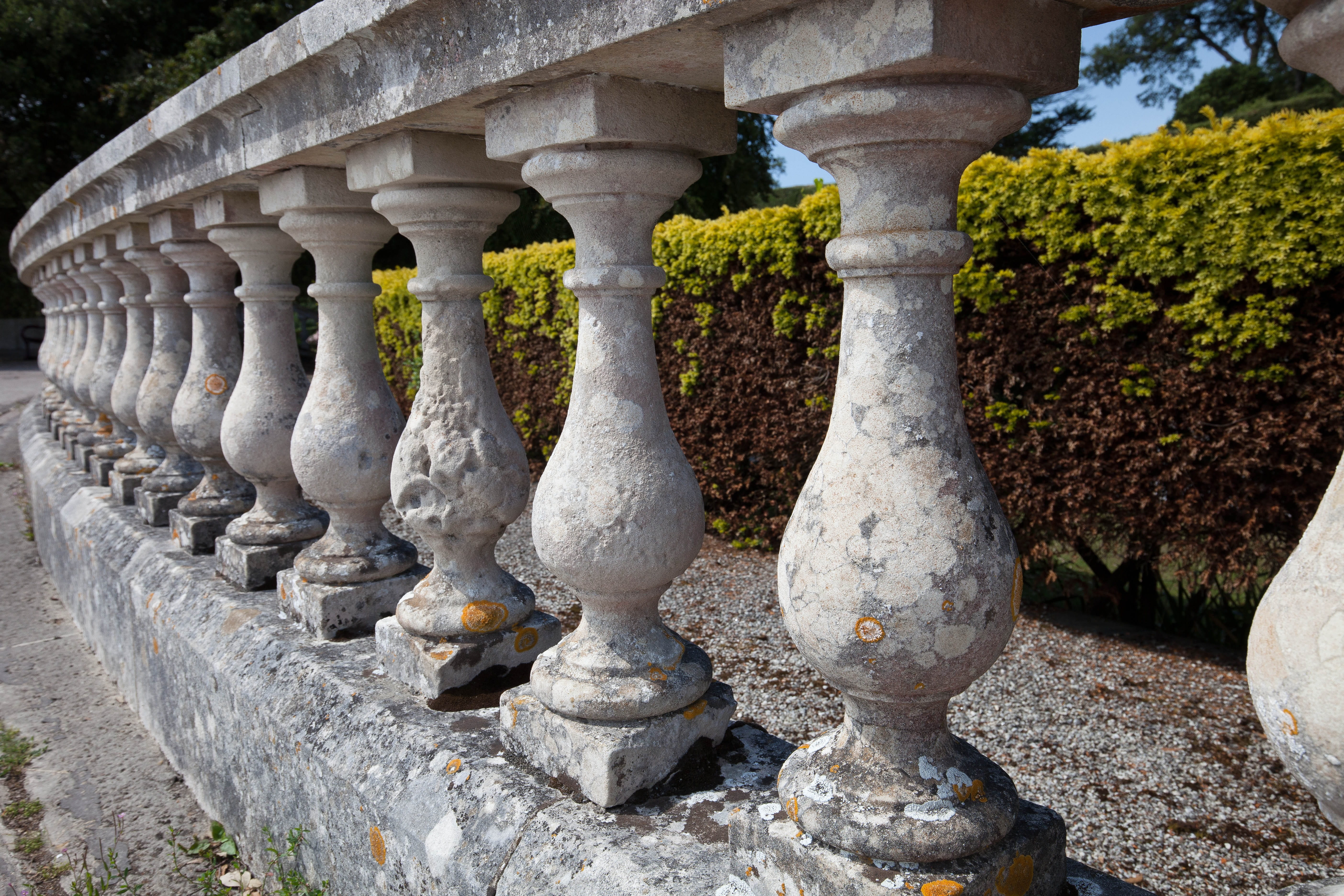 art and craft, the past, series, architectural column, balustrade, natural stone balustrade, architecture, no people, hedge, spirituality, outdoors, old ruin, HD Wallpaper