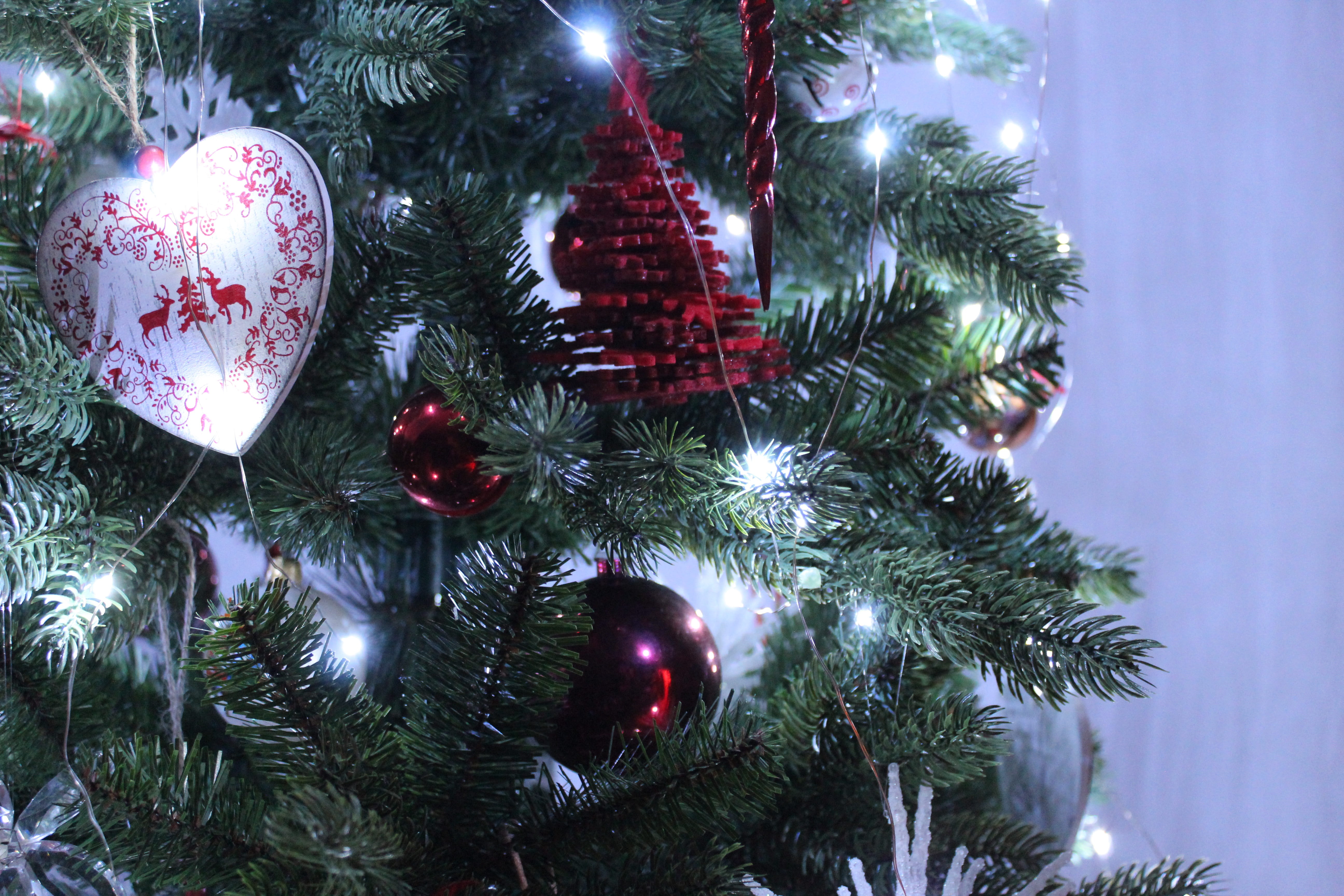 holiday - event, christmas decoration, decoration, background, winter, hanging, christmas, no people, holiday, christmas tree, fir, indoors, plant, close-up, HD Wallpaper