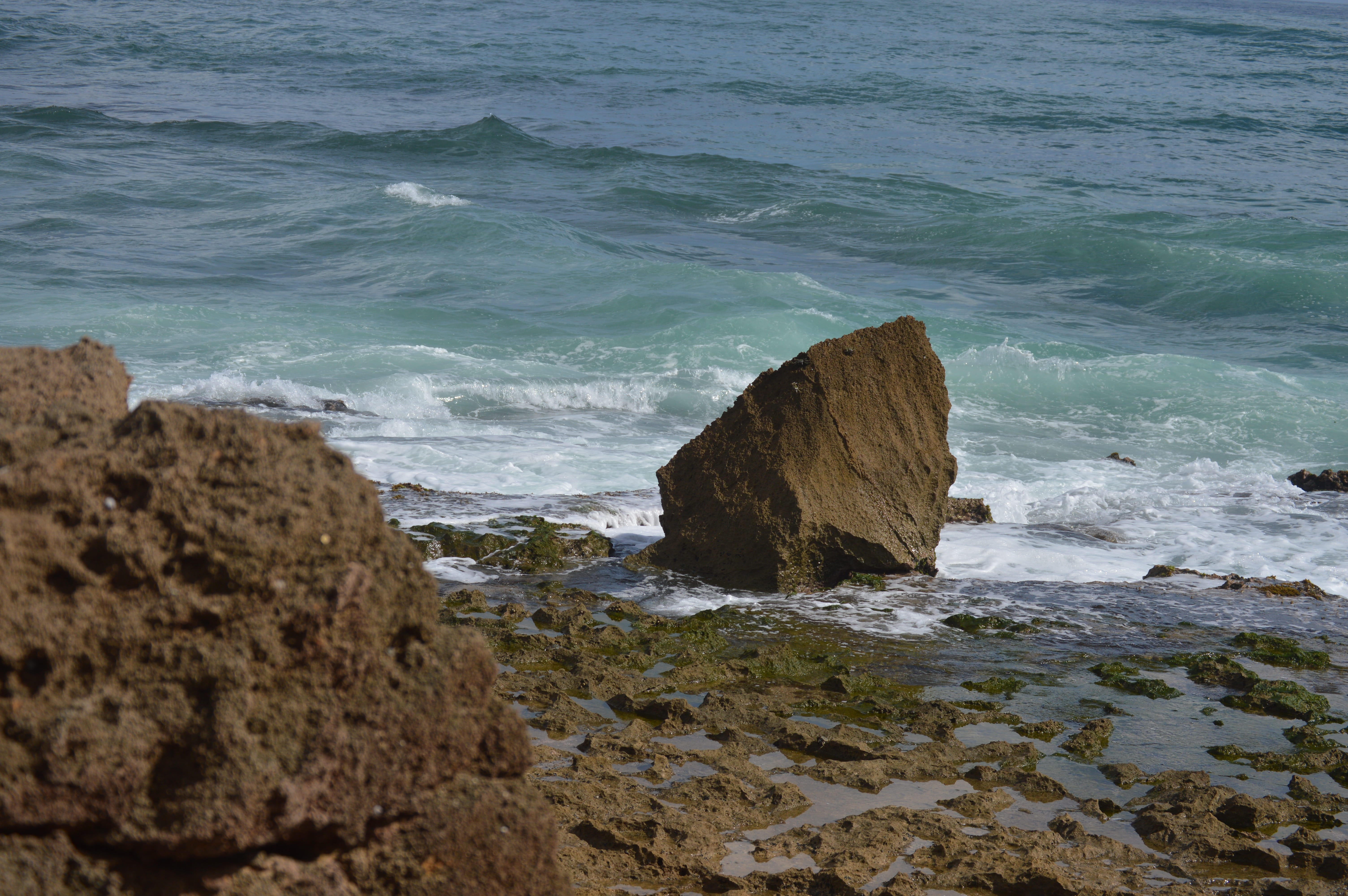 no people, outdoors, breaking, day, shore, rocks, rock - object, 5K, motion, scenics - nature, rocky coastline, searock, puerto rico, sea, land, sport, HD Wallpaper