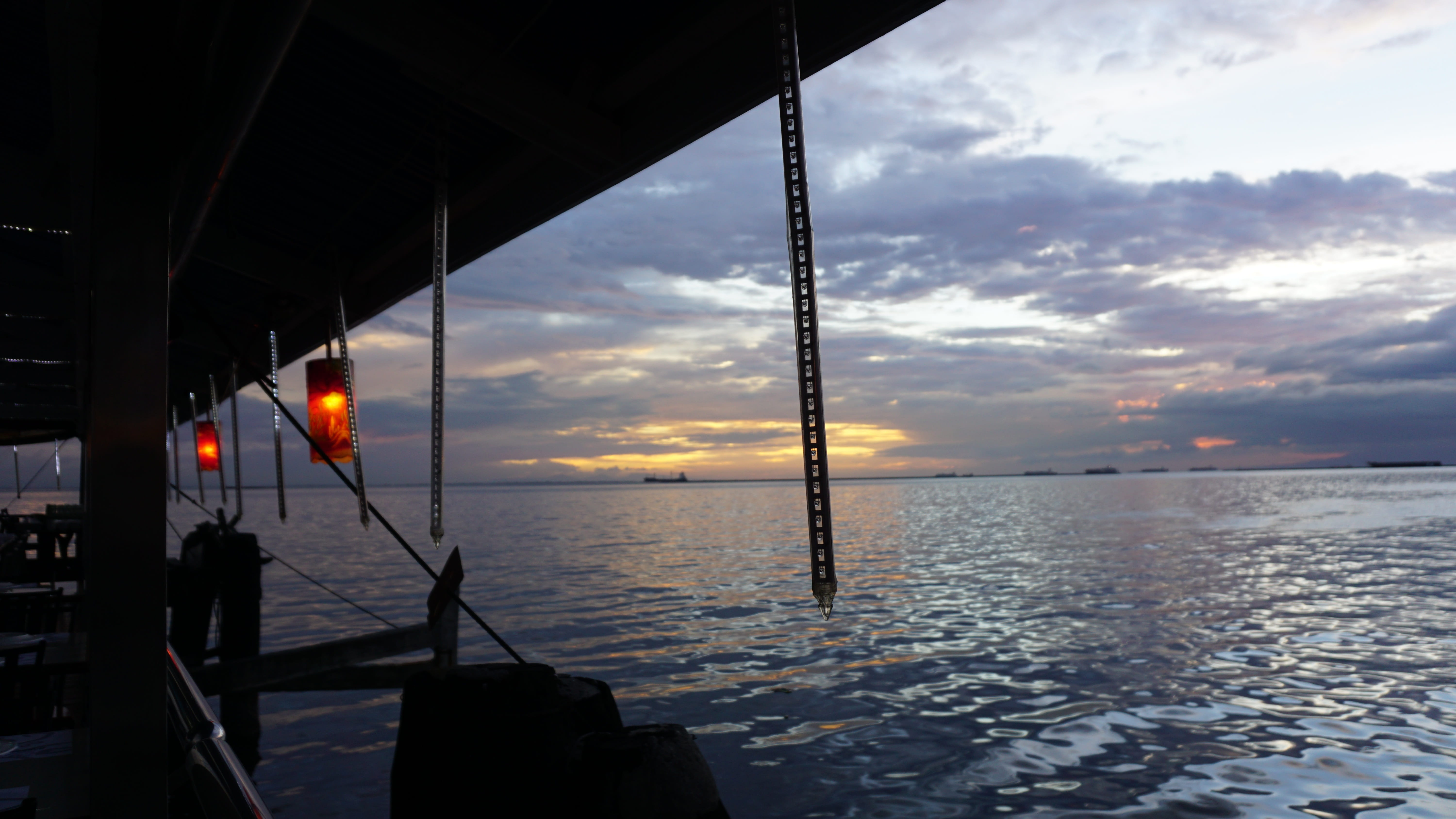 no people, water, tranquil scene, cloud - sky, Sunset, date, dinner, philippines, sea, Manila, sky, horizon over water, orange color, romantic, built structure, HD Wallpaper