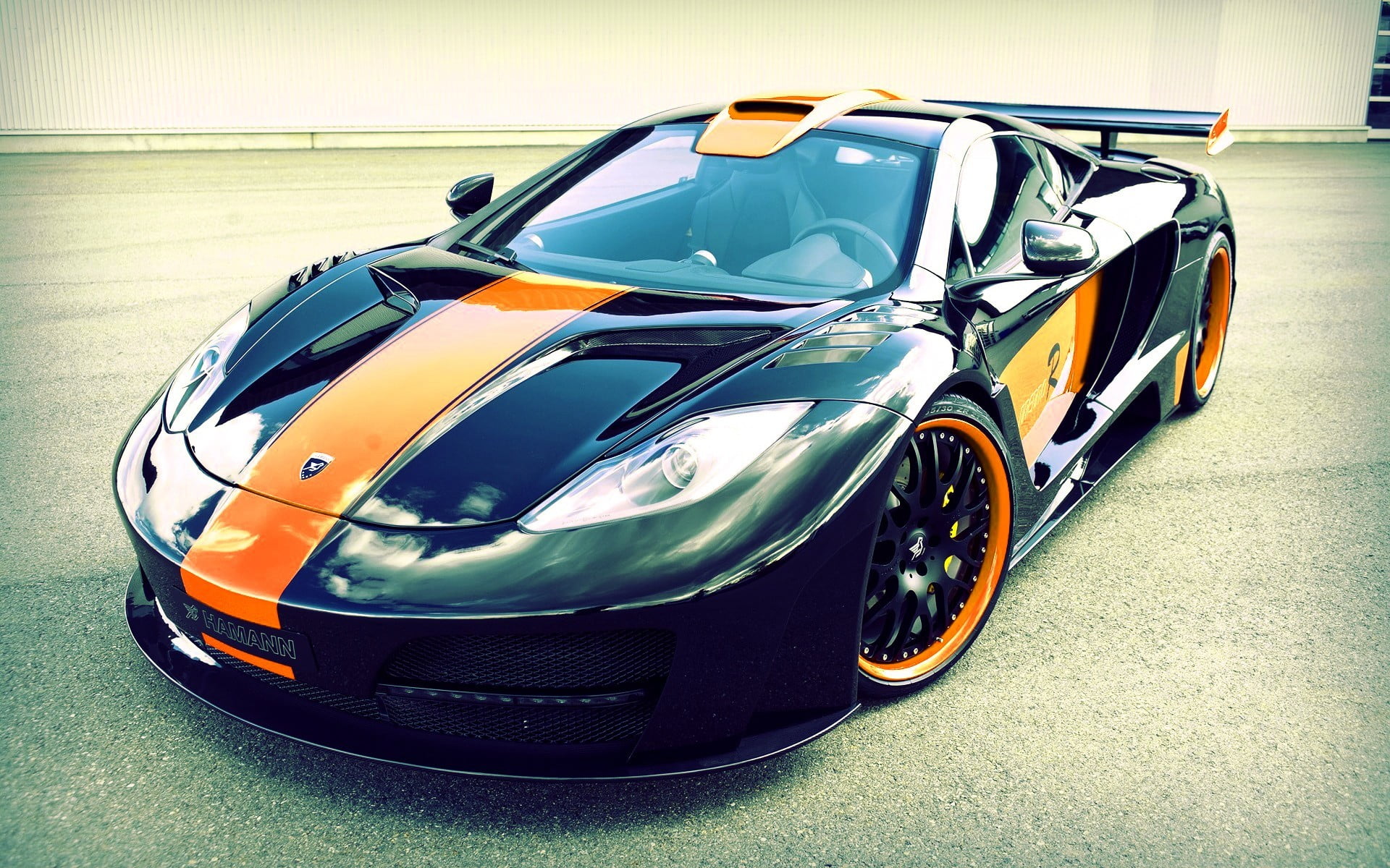 transportation, wheel, McLaren, Hamann, machine, mode of transportation, speed, stationary, no people, land vehicle, black, shiny, wealth, car, supercar, HD Wallpaper