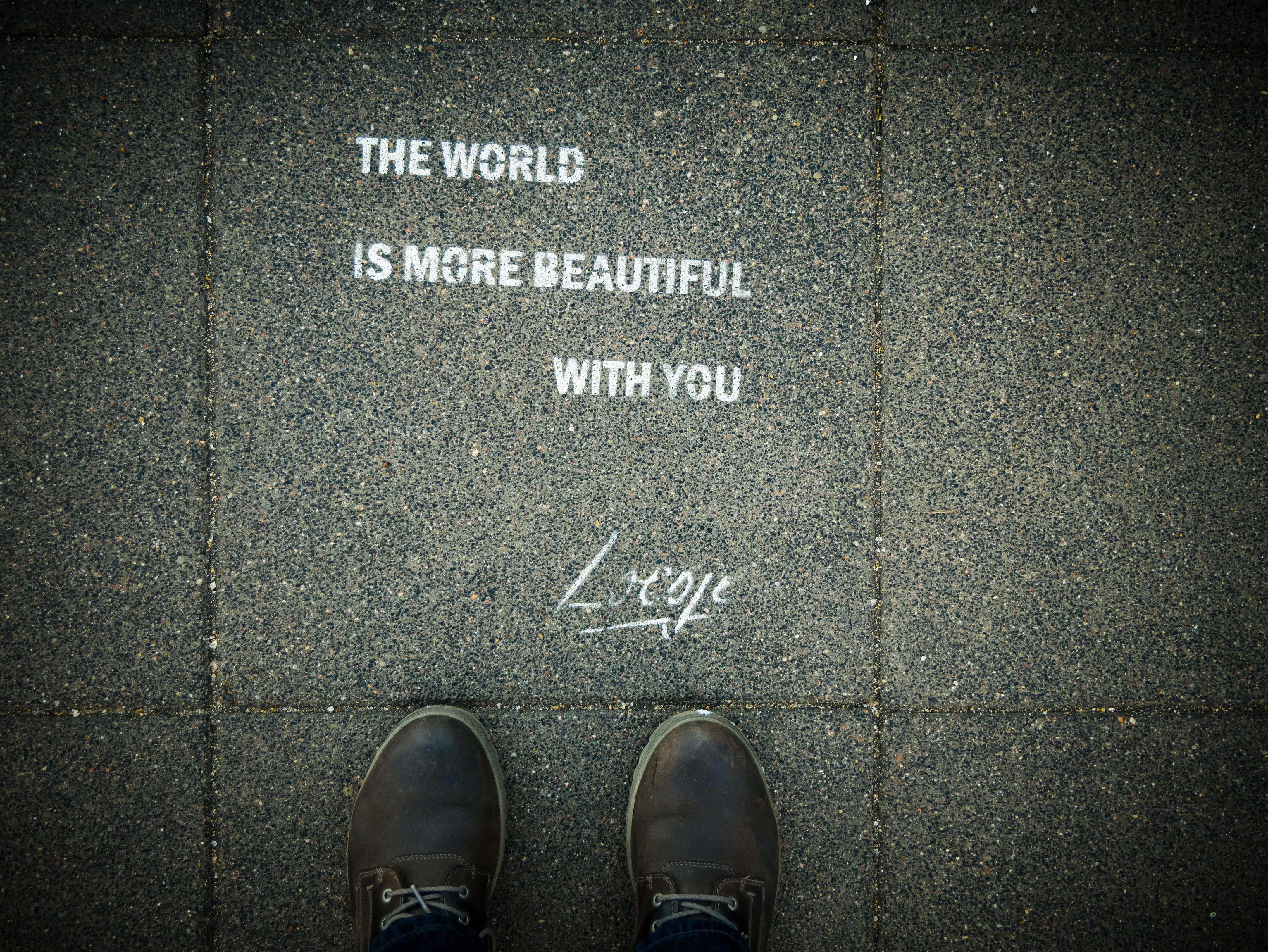 inspiration, human body part, western script, sign, directly above, communication, text, information sign, one person, hd, 4k, msg, human foot, human leg, HD Wallpaper