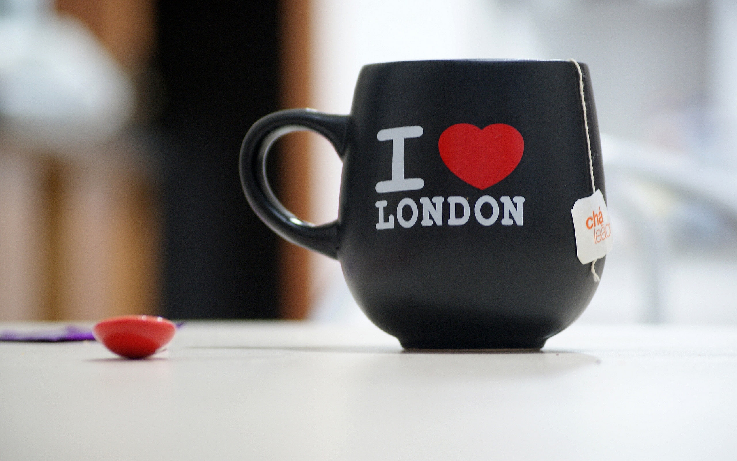 2K, communication, selective focus, focus on foreground, black color, mug, western script, love, day, still life, food and drink, cup, single object, text, HD Wallpaper
