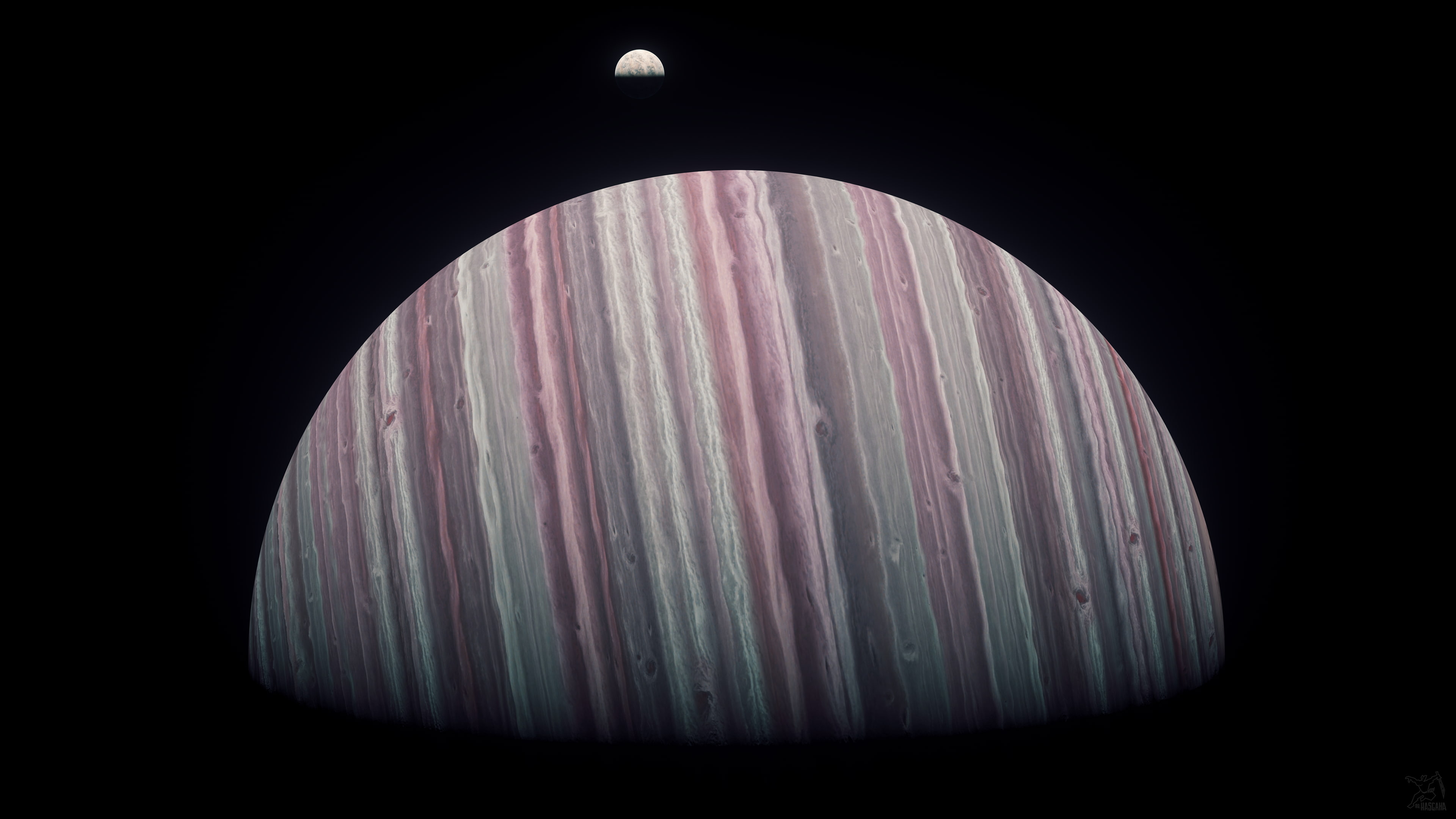 single object, circle, science, pink color, black background, education, lighting equipment, technology, illuminated, planet, shape, pattern, Solar System, HD Wallpaper