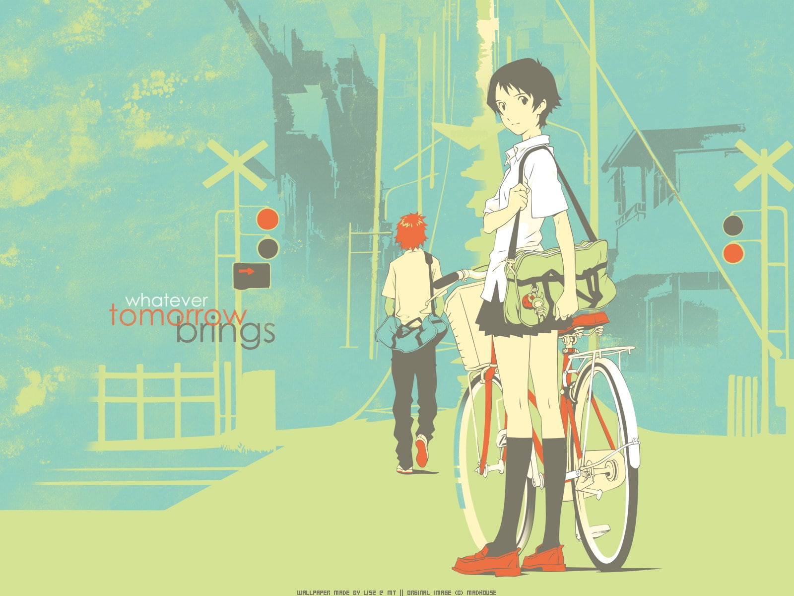 real people, human representation, transportation, day, land vehicle, men, bicycle, childhood, people, two people, creativity, the girl who leapt through time, HD Wallpaper