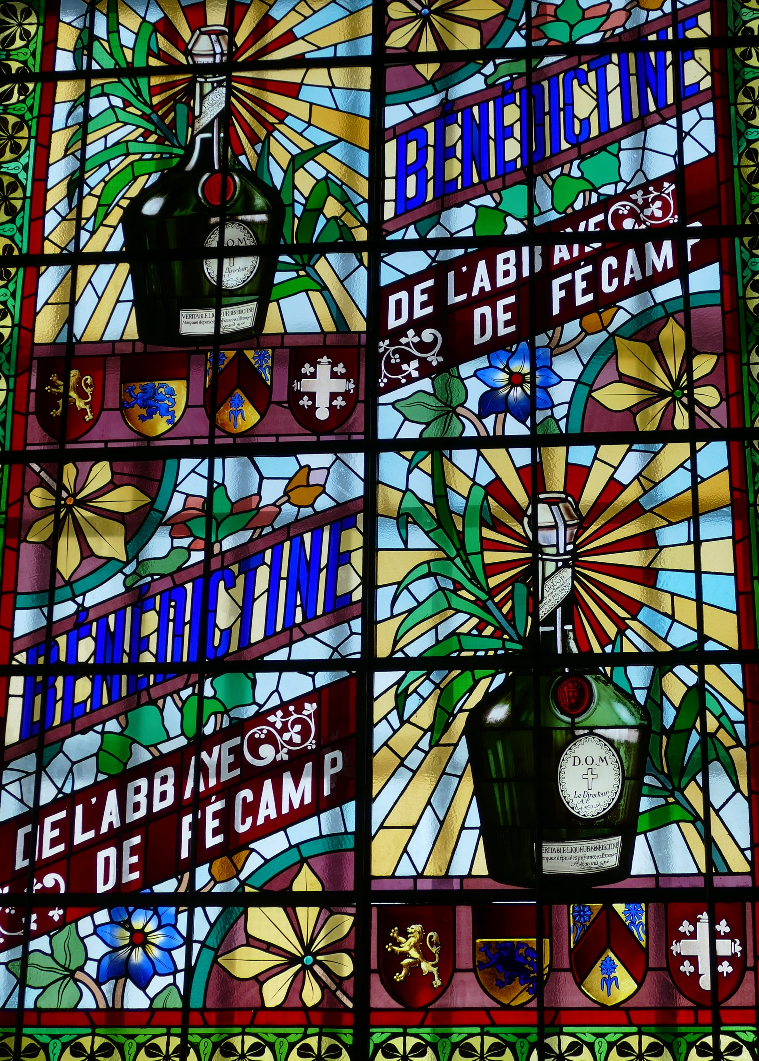 france, building exterior, representation, low angle view, glass, stained glass, no people, 2K, sign, text, window, built structure, western script, multi colored, Phone HD Wallpaper