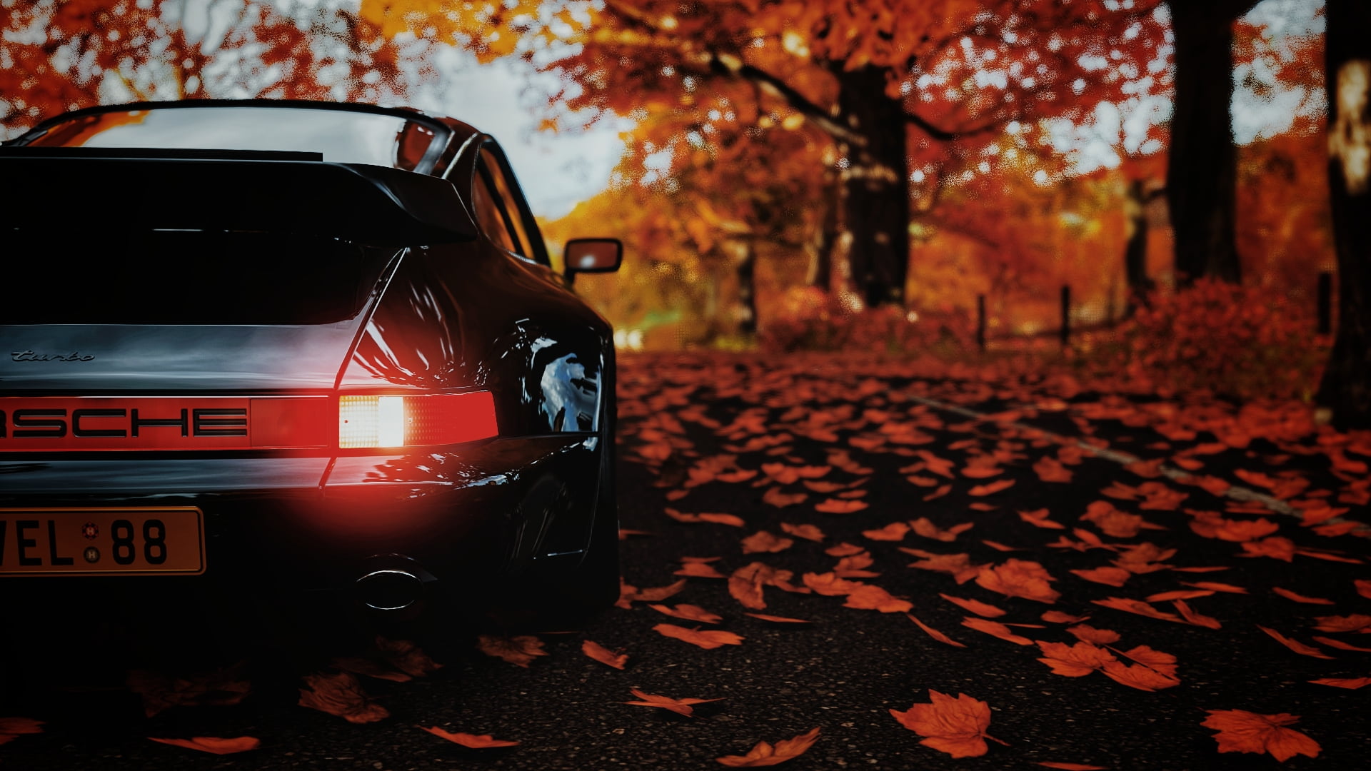 1080P, 911 Turbo, Forza Horizon 4, fall, car, Porsche 911 Turbo, Porsche, HD Wallpaper
