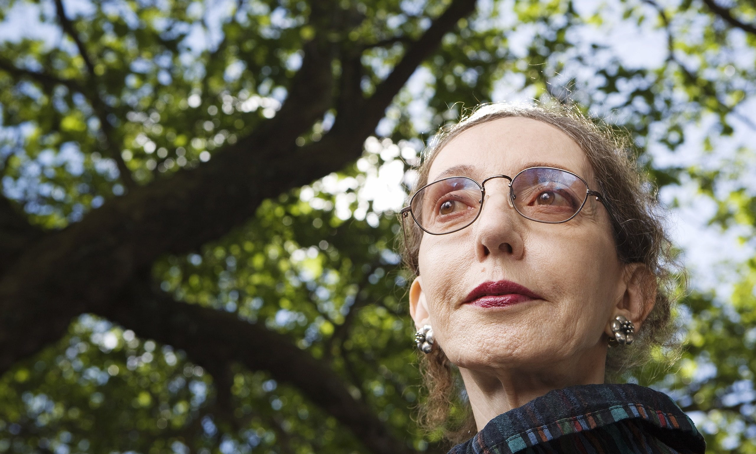 2K, lifestyles, women, plant, females, s, looking, one person, framed, adult, tree, focus on foreground, portrait, front view, glasses, human face, joyce carol oates, HD Wallpaper