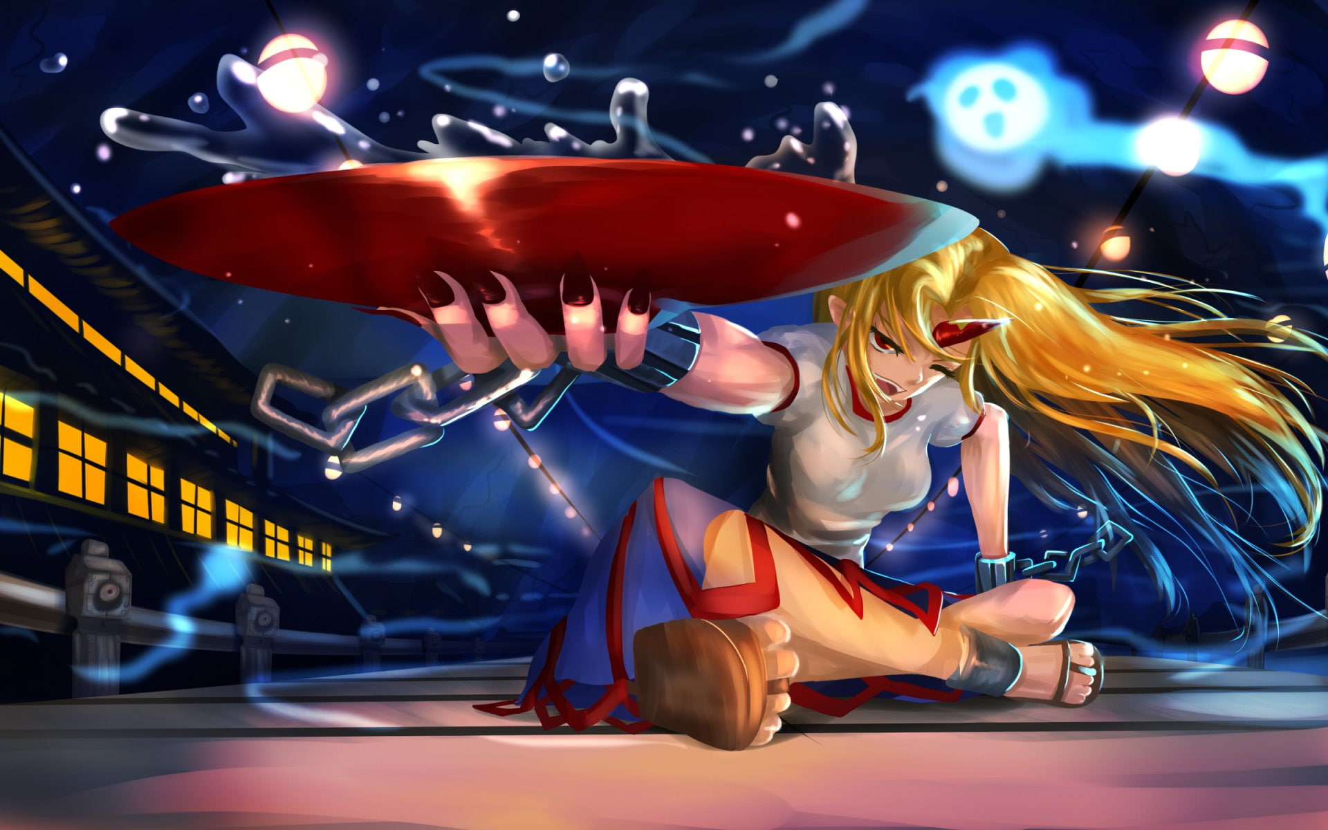 Yuugi Hoshiguma, Anime, 1080P, Touhou, HD Wallpaper