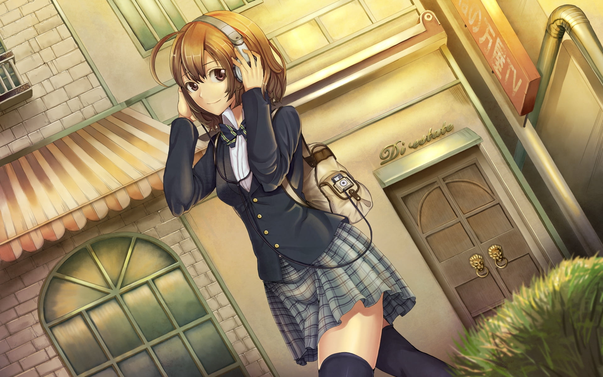 fashion, cheerful, adult, woman, looking at camera, schoolgirl, females, smiling, character, anime, indoors, caucasian Ethnicity, form, girl, black, hair, HD Wallpaper