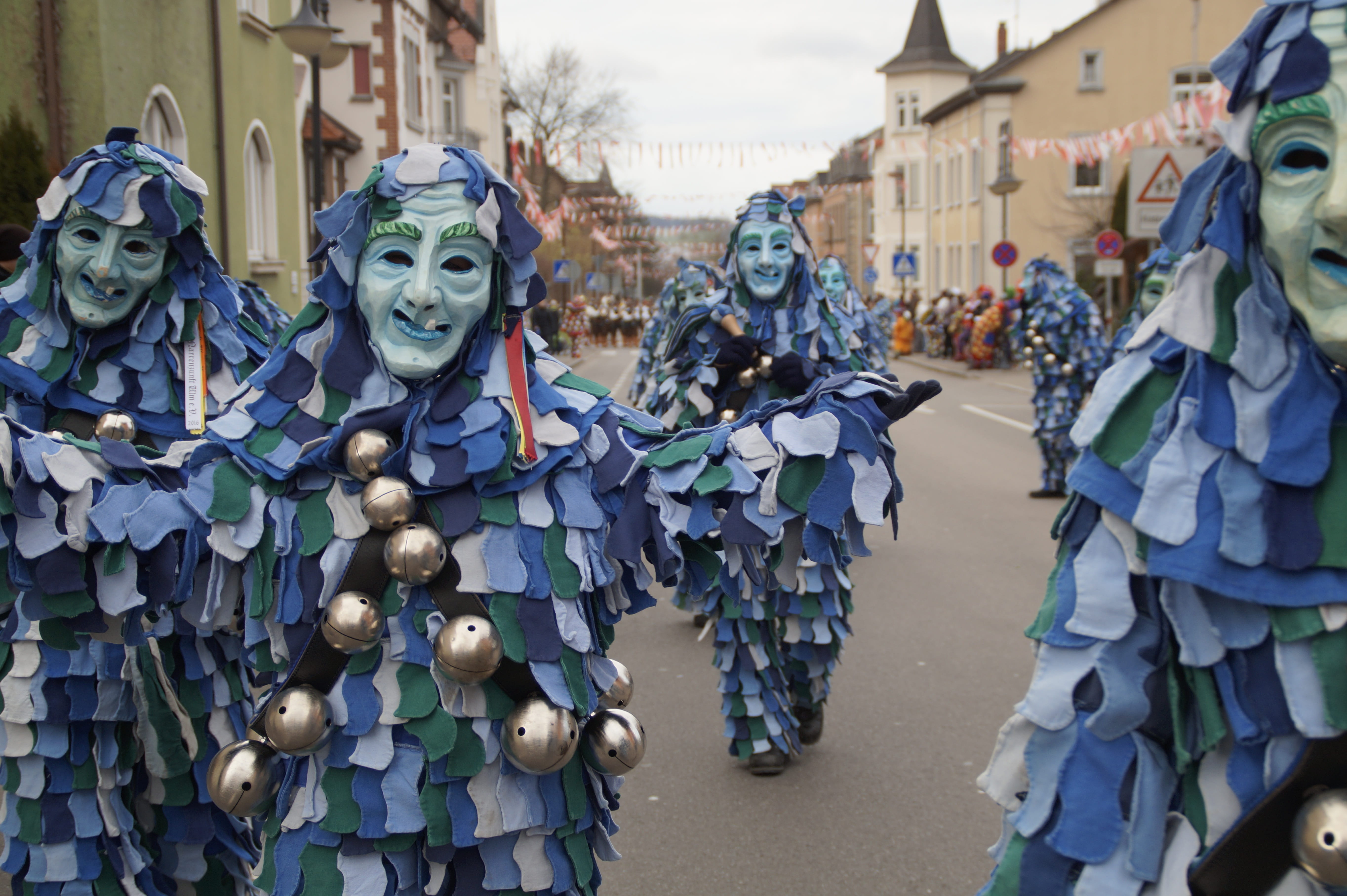 fasnet, carnival parade, figure, strassenfasnet, celebration, outdoors, costume, fools guild, shrove monday, carnival - celebration event, architecture, HD Wallpaper