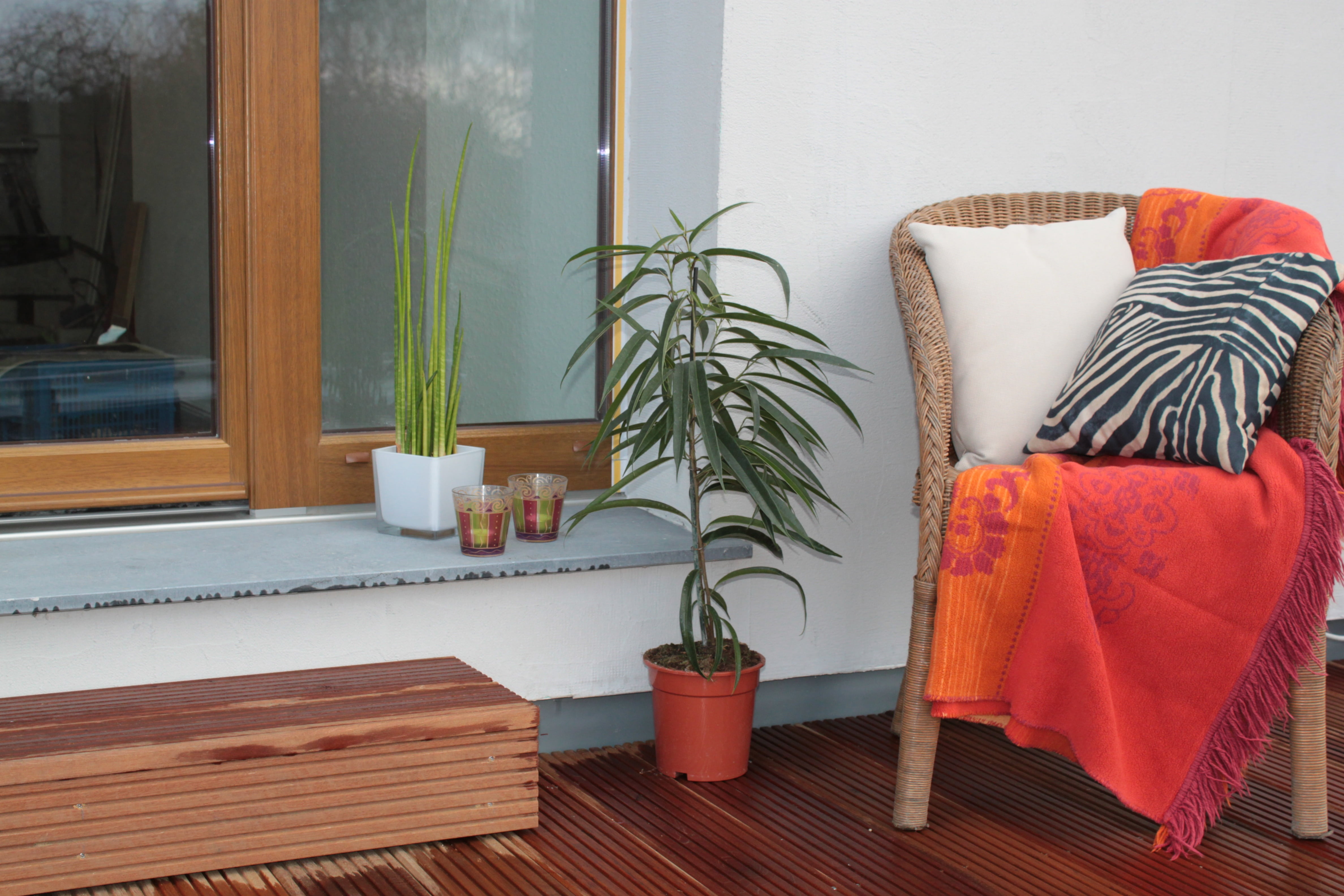 sofa, nature, decor, furniture, flower pot, relax, window, day, rest, apartment, 4K, deco, domestic Room, potted plant, seat, terrace, wicker, leaf, comfortable, HD Wallpaper