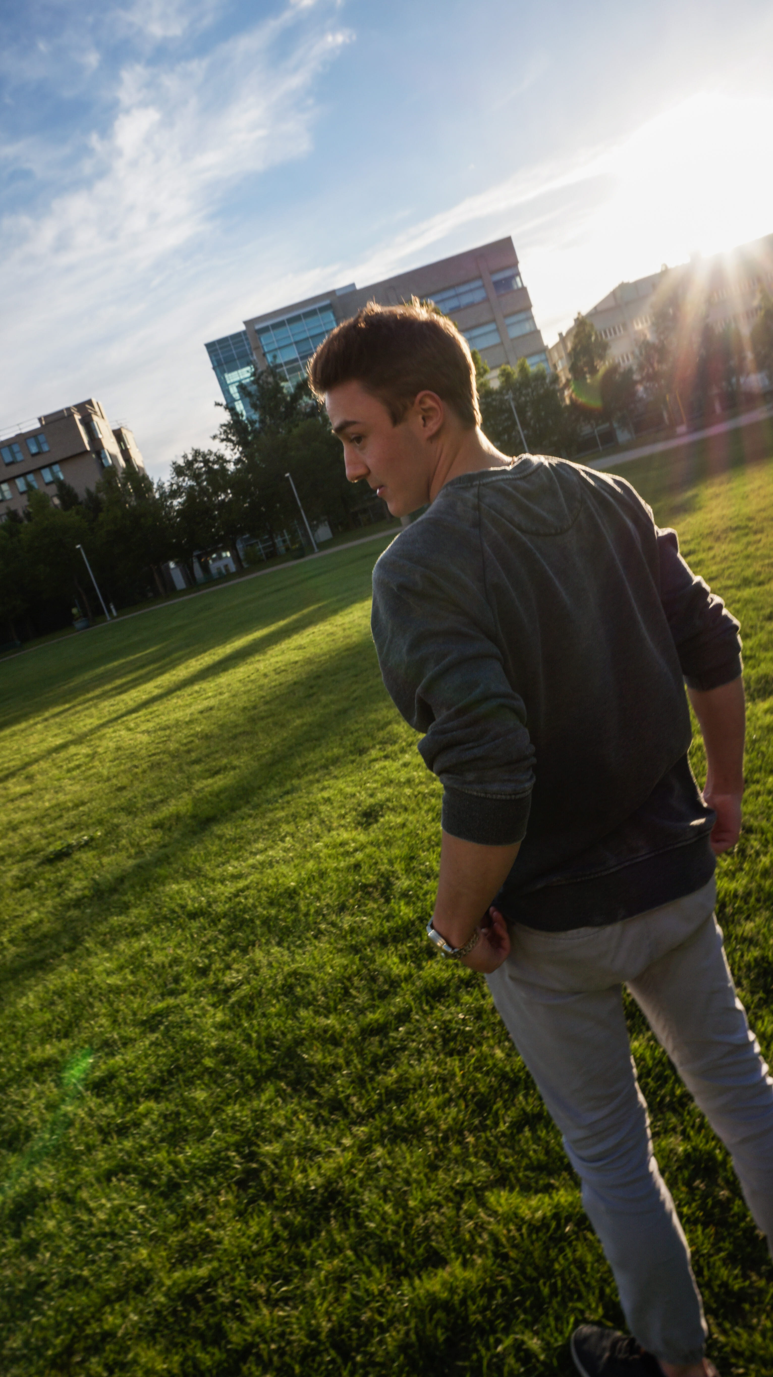 green color, day, new, plant, thirds, playing, casual clothing, buildings, centre, alpha, leisure activity, architecture, grass, coloured, looking, sony, Phone HD Wallpaper