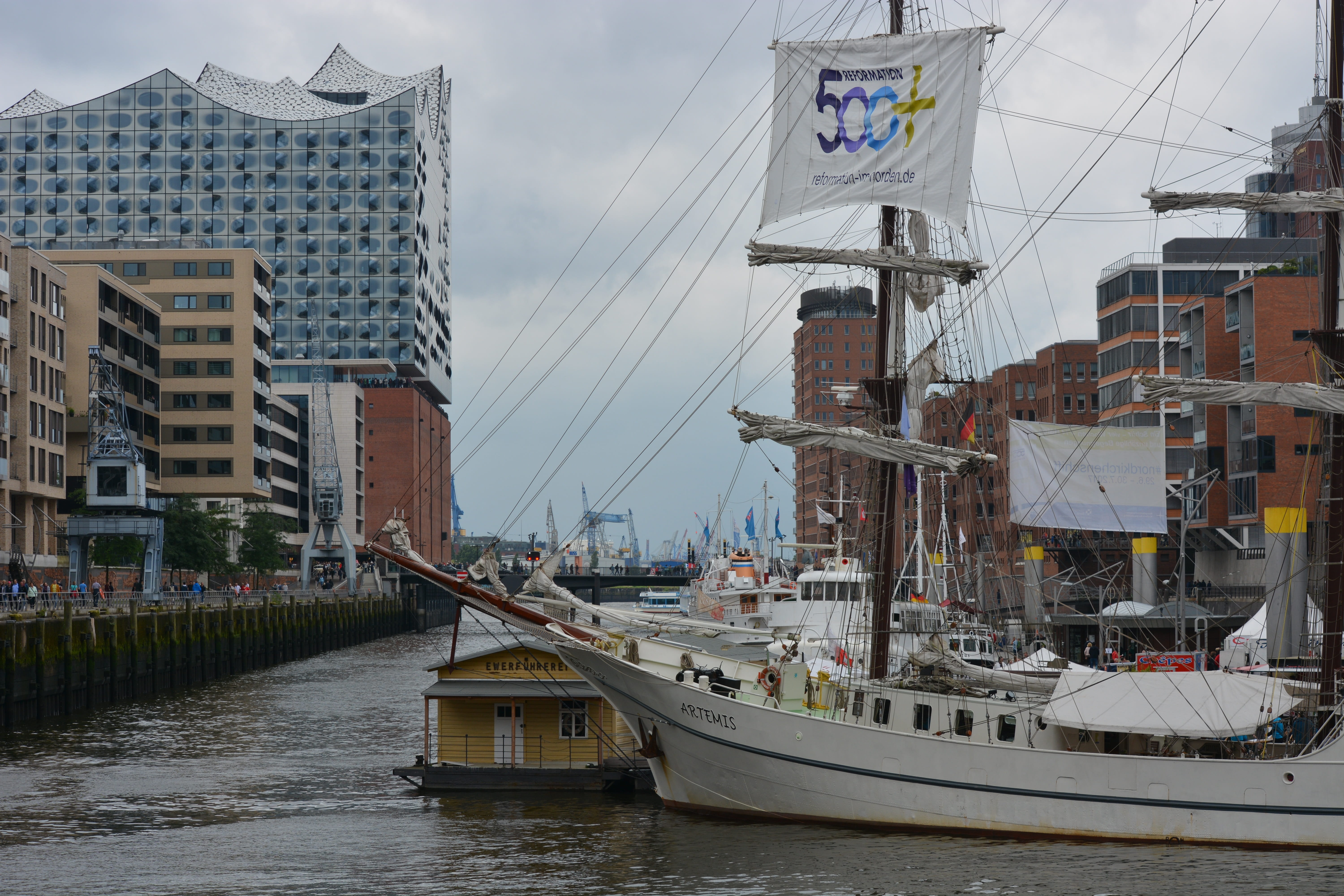 mode of transportation, building exterior, transportation, reformation, river, waterfront, nautical vessel, sky, north church, 5K, no people, pole, day, HD Wallpaper