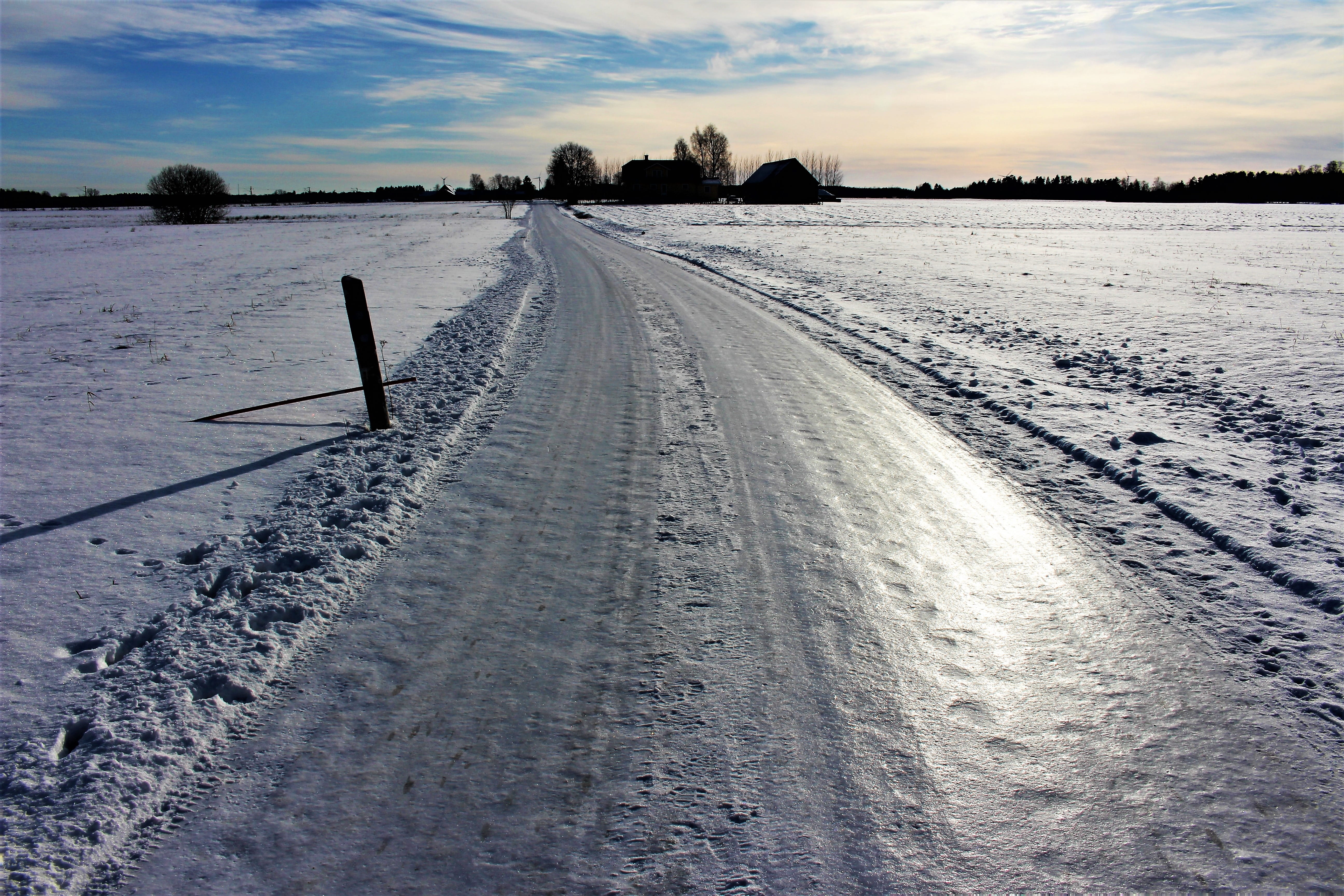 go, direction, isgata, time of year, tranquility, landscapes, tranquil scene, swedish nature, sunshine, snow landscape, sky, cold, 5K, white, outdoor, HD Wallpaper