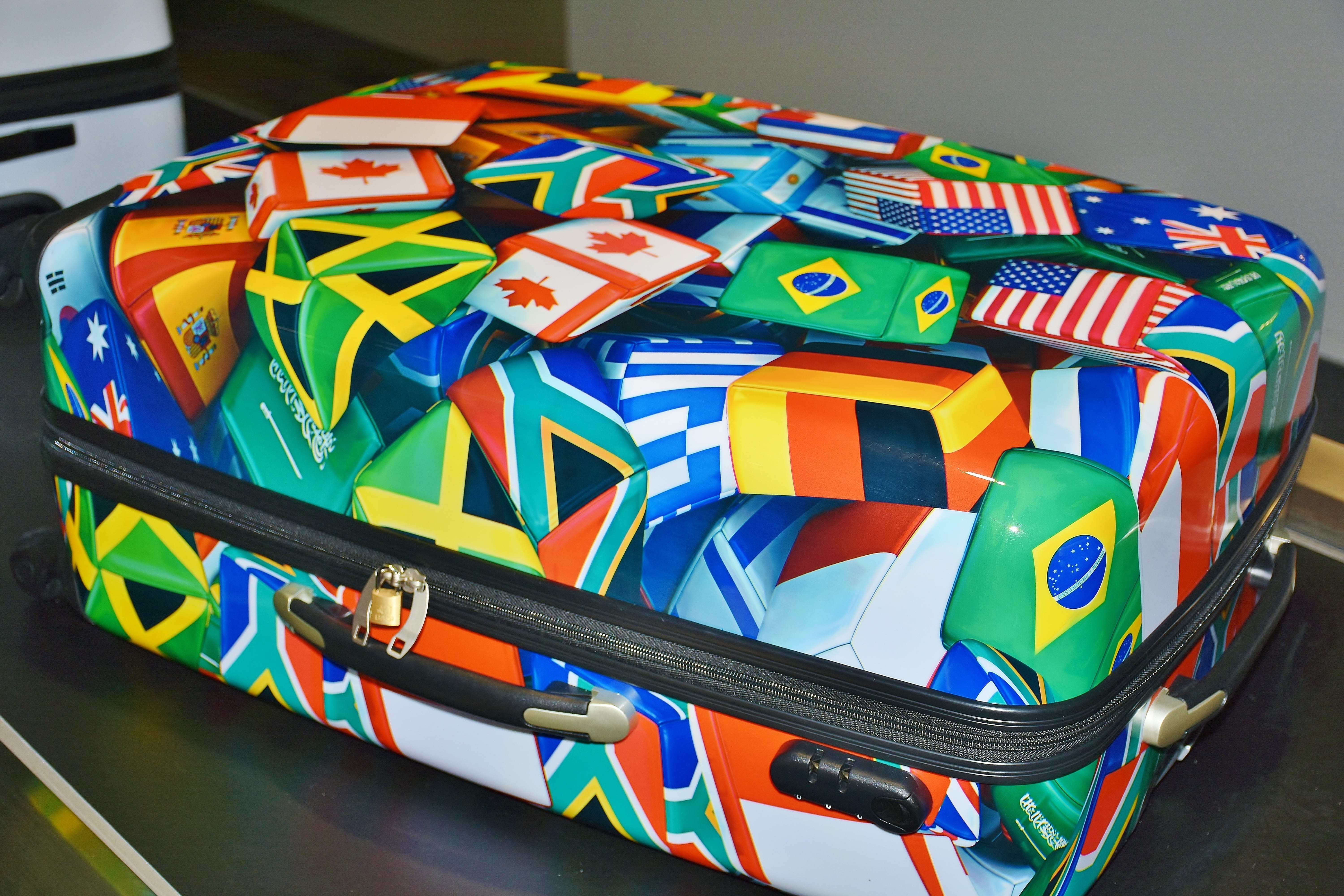 close-up, multicolored, Holiday, choice, luggage modern, gambling, still life, stack, art and craft, table, indoors, go away, 5K, toy, Travel, variation, HD Wallpaper