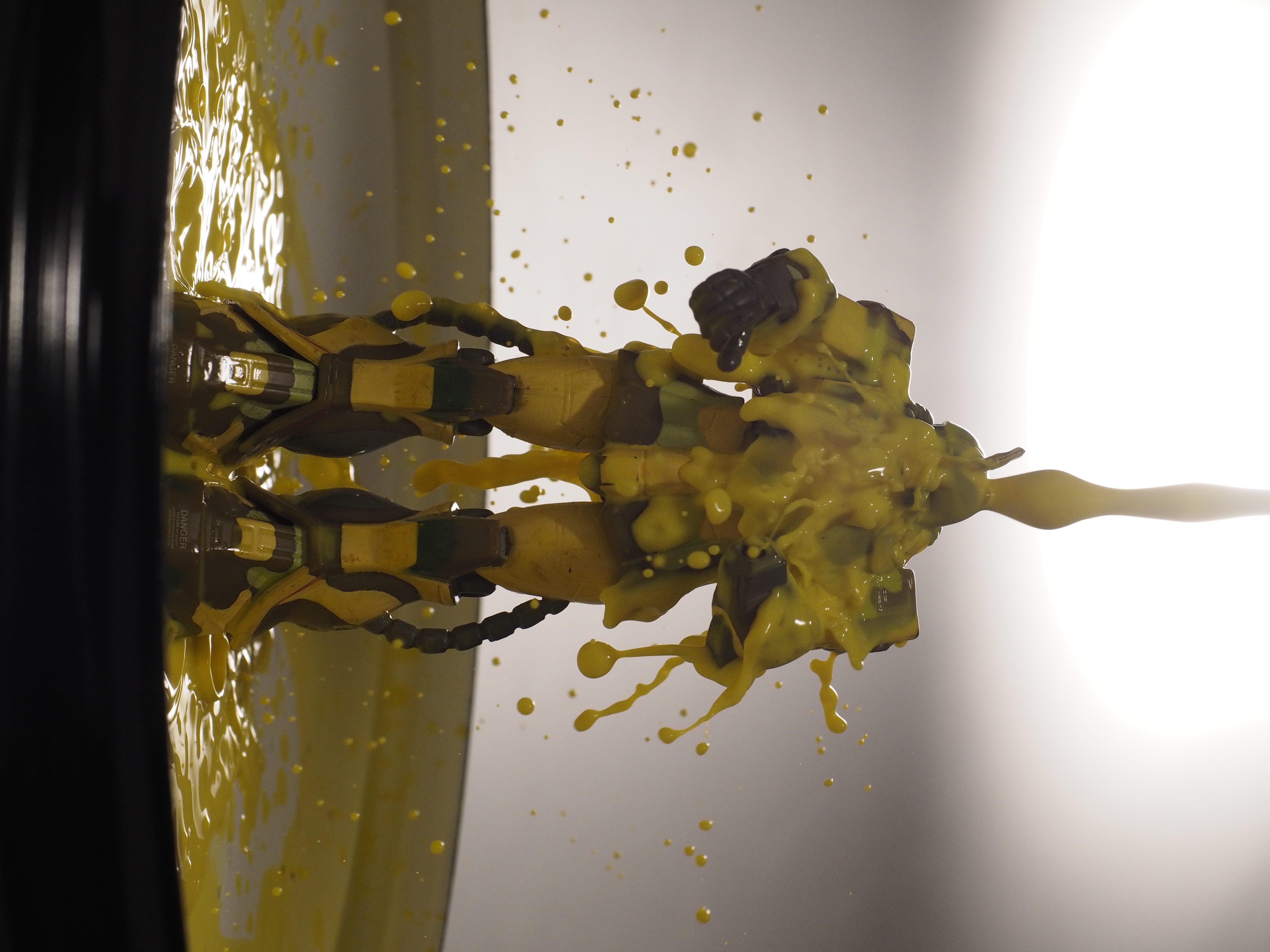 the art institute of california - sacramento, gundam, animal representation, splatter, no people, high speed, sacramento, water, yellow, art and craft, HD Wallpaper