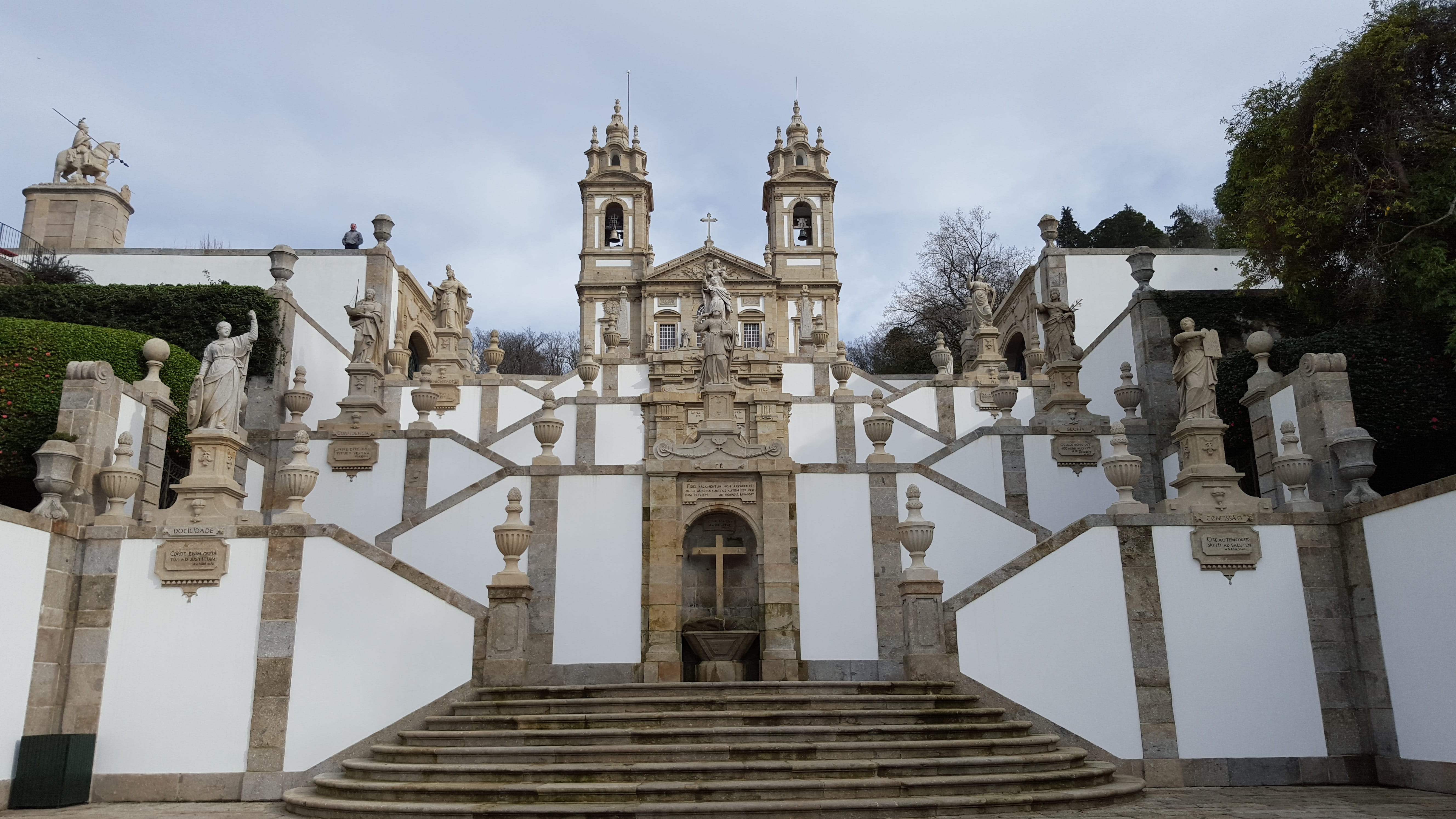 the past, belief, built structure, architecture, Staircase, history, outdoors, Bom Jesus, nature, sky, 5K, religion, travel destinations, day, tree, spirituality, HD Wallpaper