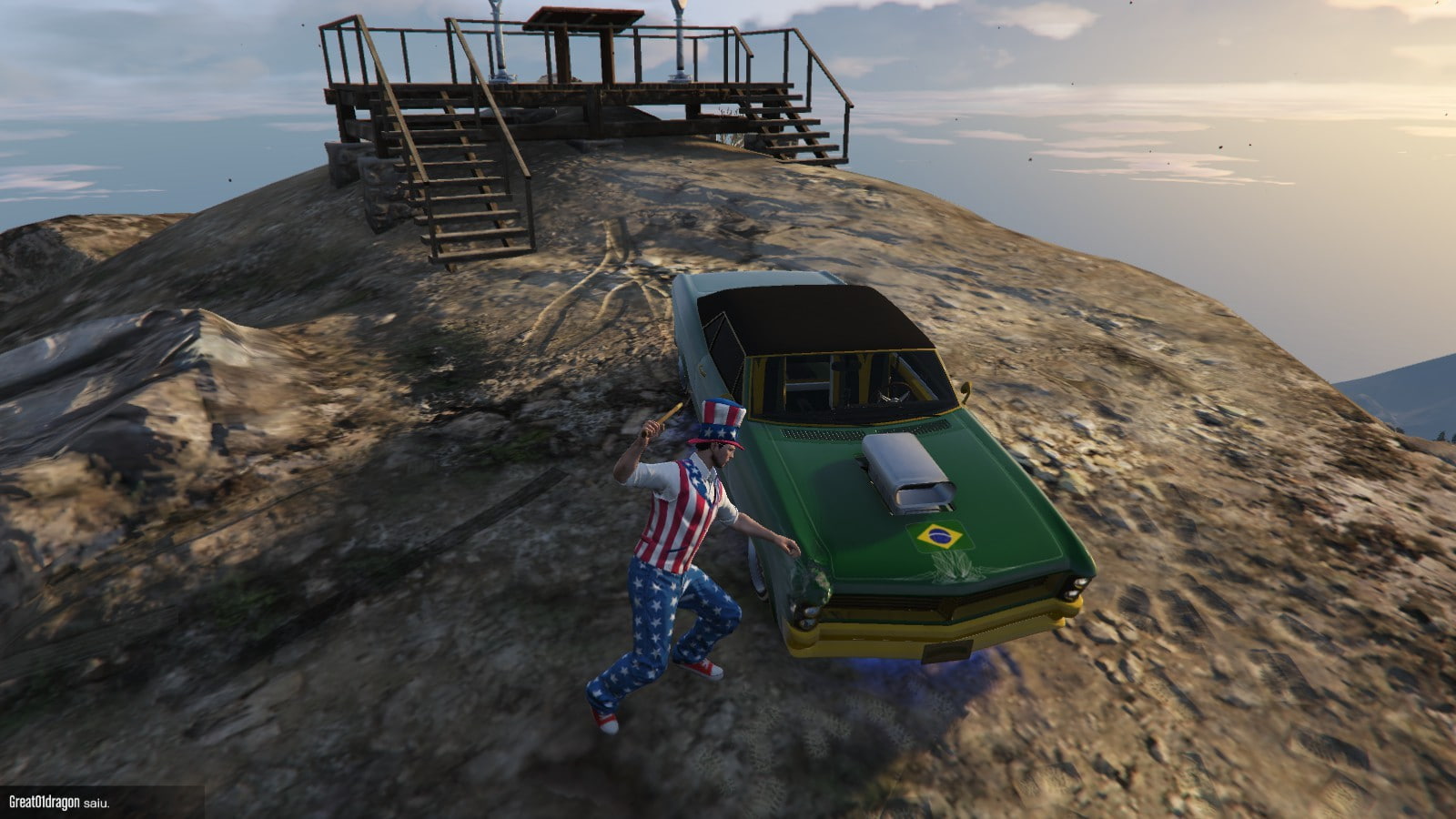 video games, building exterior, Grand Theft Auto Online, Grand Theft Auto, travel, day, rock, transportation, Uncle Sam, outdoors, architecture, men, sky, HD Wallpaper