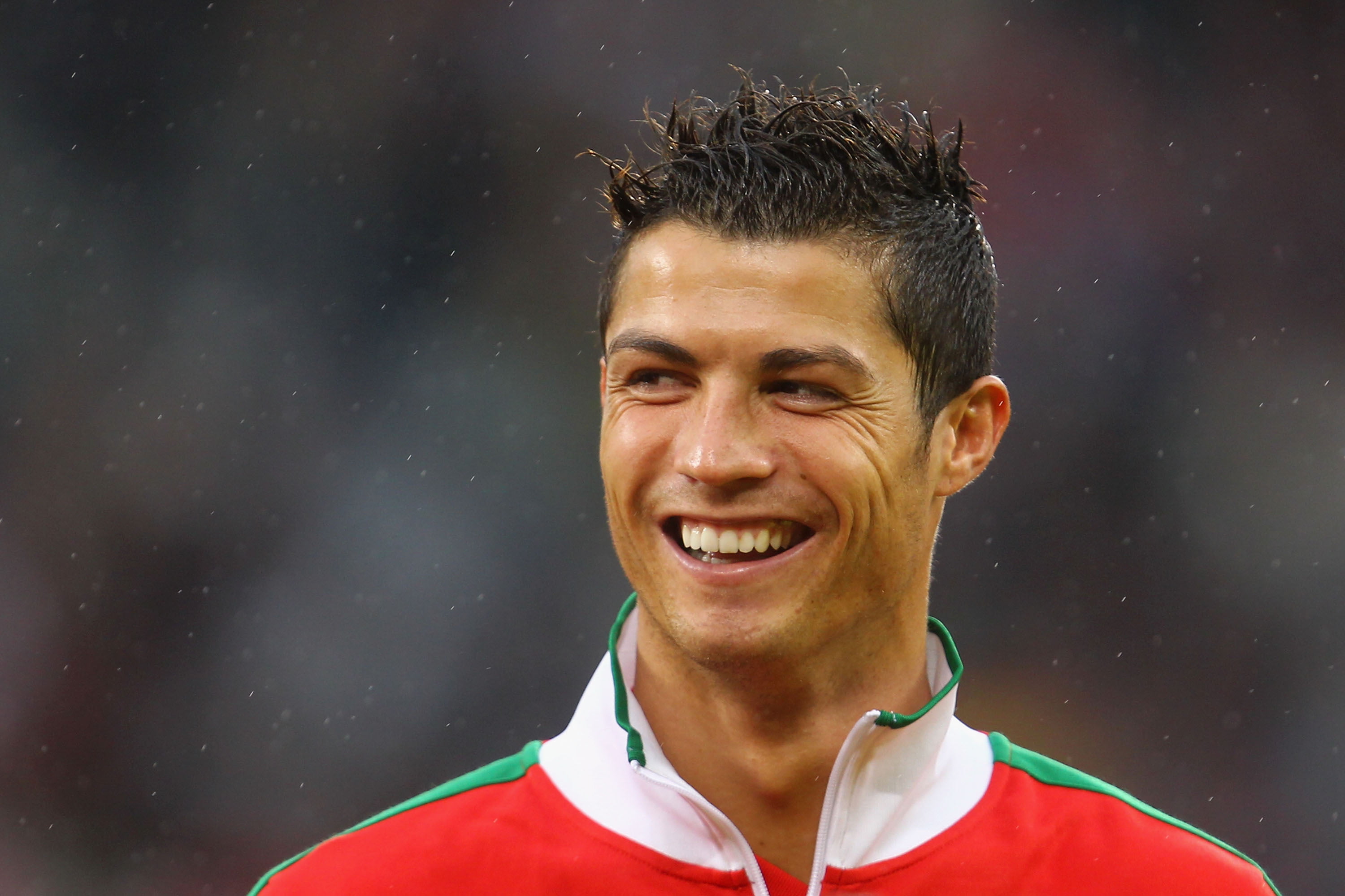 toothy Smile, beautiful People, emotion, drops, males, real madrid ronaldo, rain, laughing, teeth, front View, joy, fun, confidence, head And Shoulders, HD Wallpaper