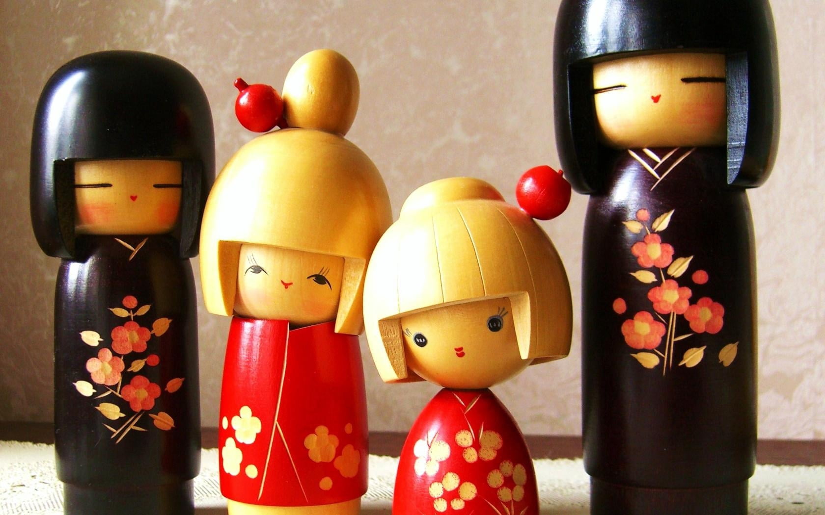 variation, backgrounds, fun, four, close-up, indoors, cultures, 720P, human representation, dolls, russian Nesting Doll, group of objects, wood - Material, HD Wallpaper
